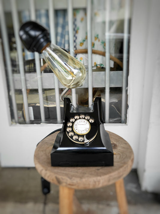1958 STC Rotary Dial Telephone Lamp (Dimmable Globe)