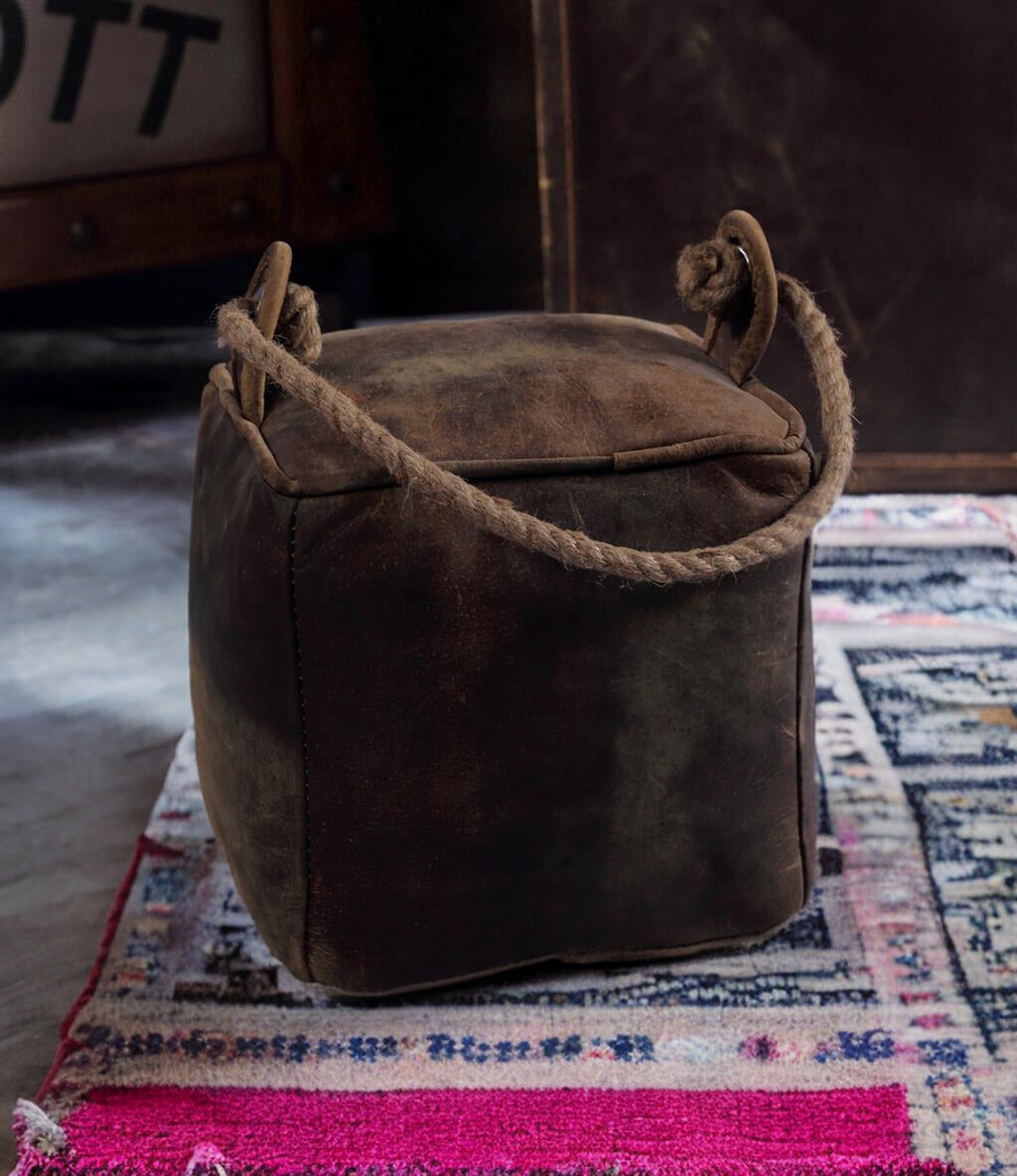 Buffed Vegan Leather Door Stopper - Cube