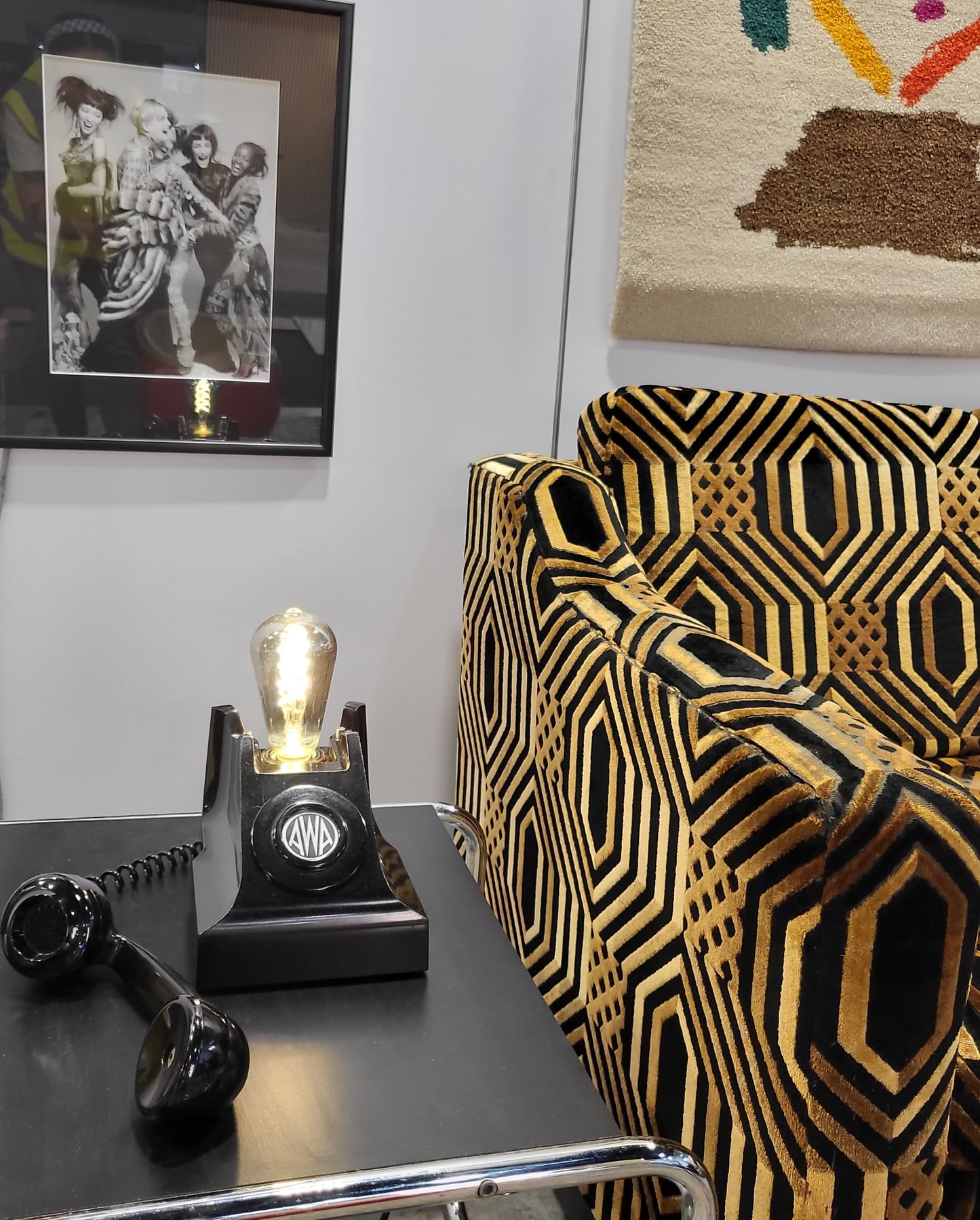 1958 Bakelite Telephone Lamp (Dimmable)
