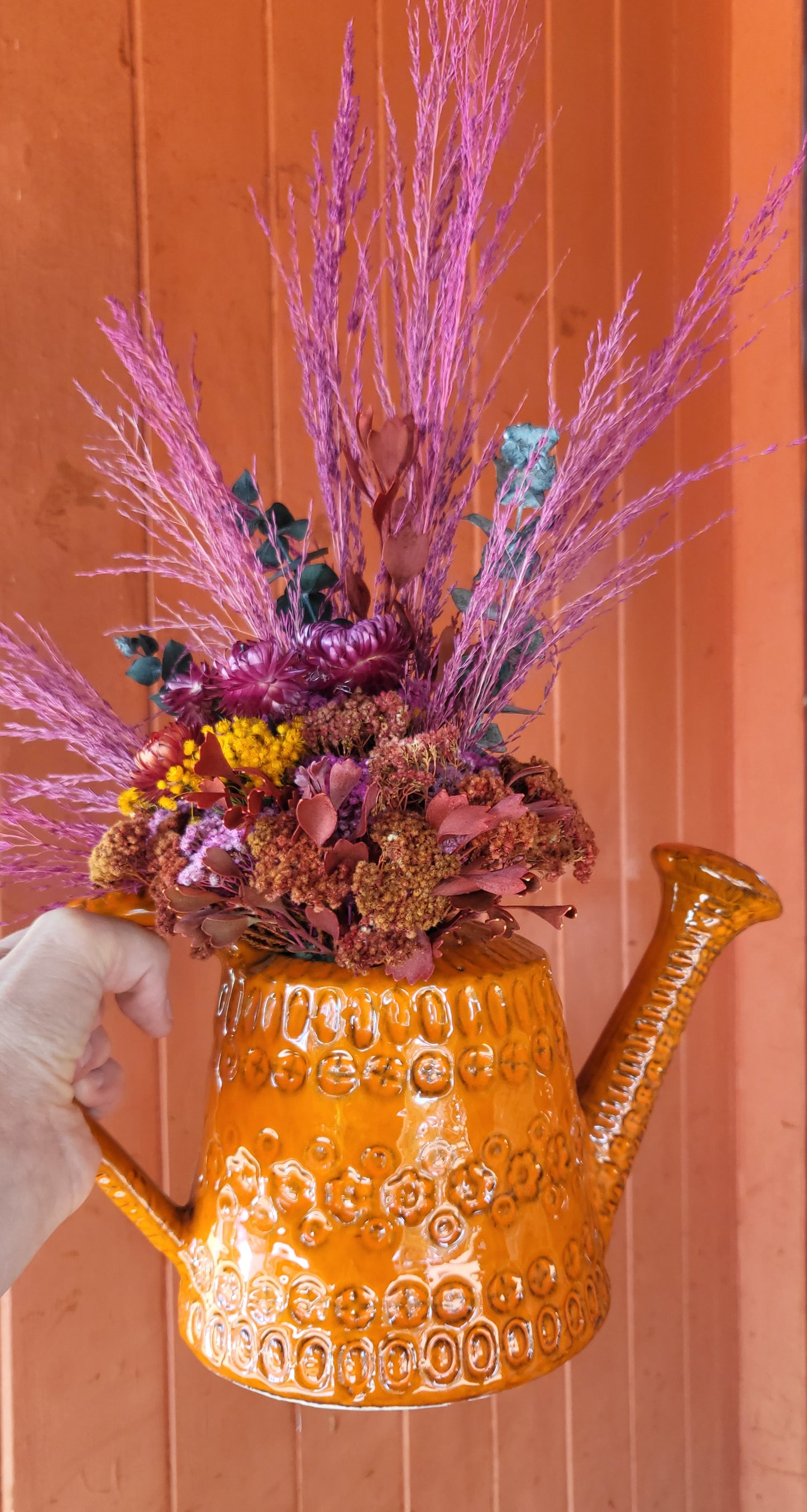 Mid Century Italica Ars Vase in Bright Orange