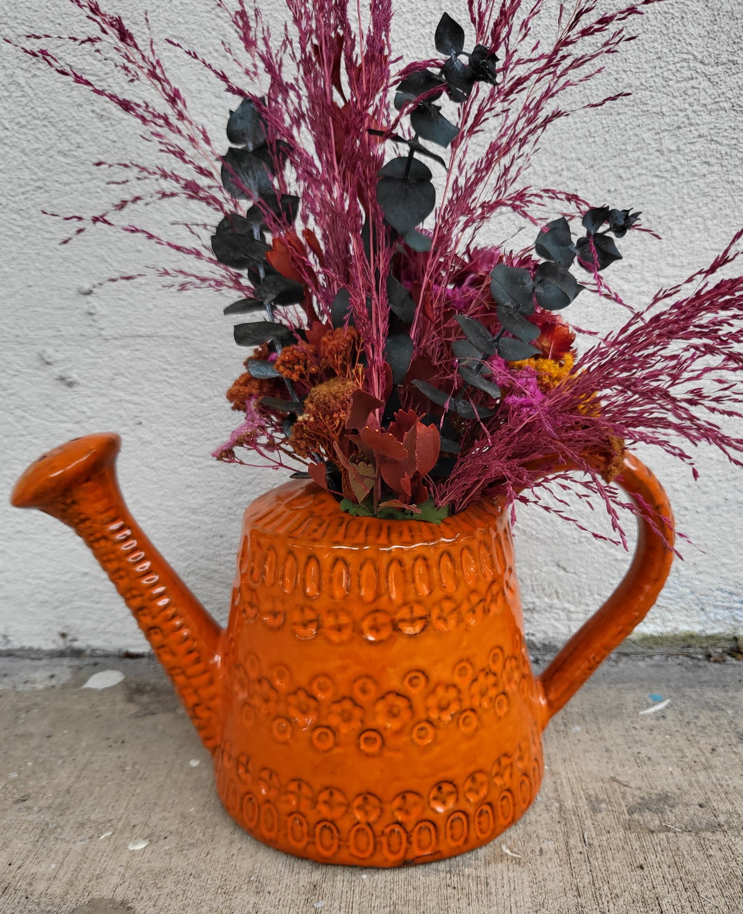 Mid Century Italica Ars Vase in Bright Orange