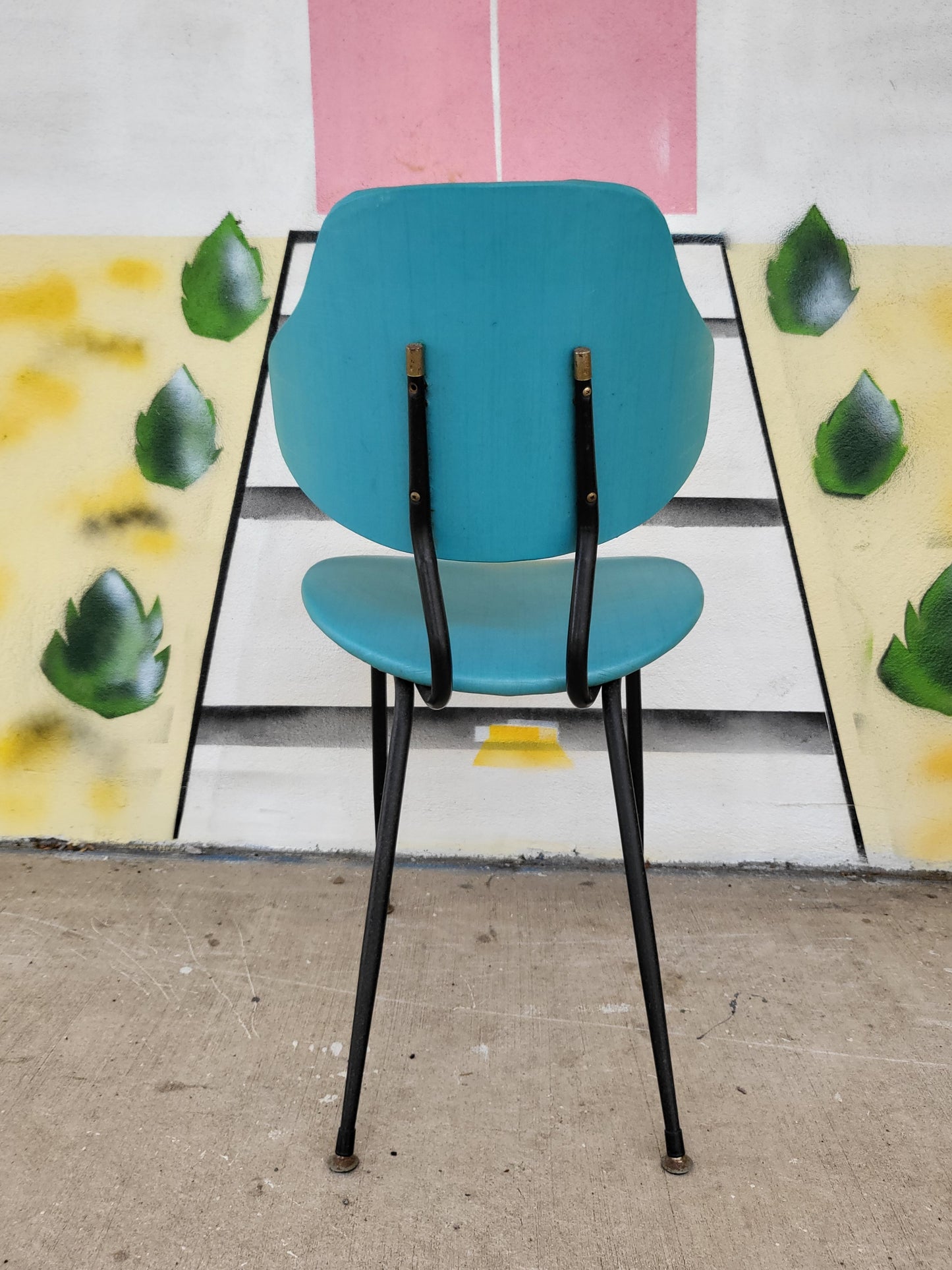 Vintage Namco Mid-Century Chair - Teal & Black