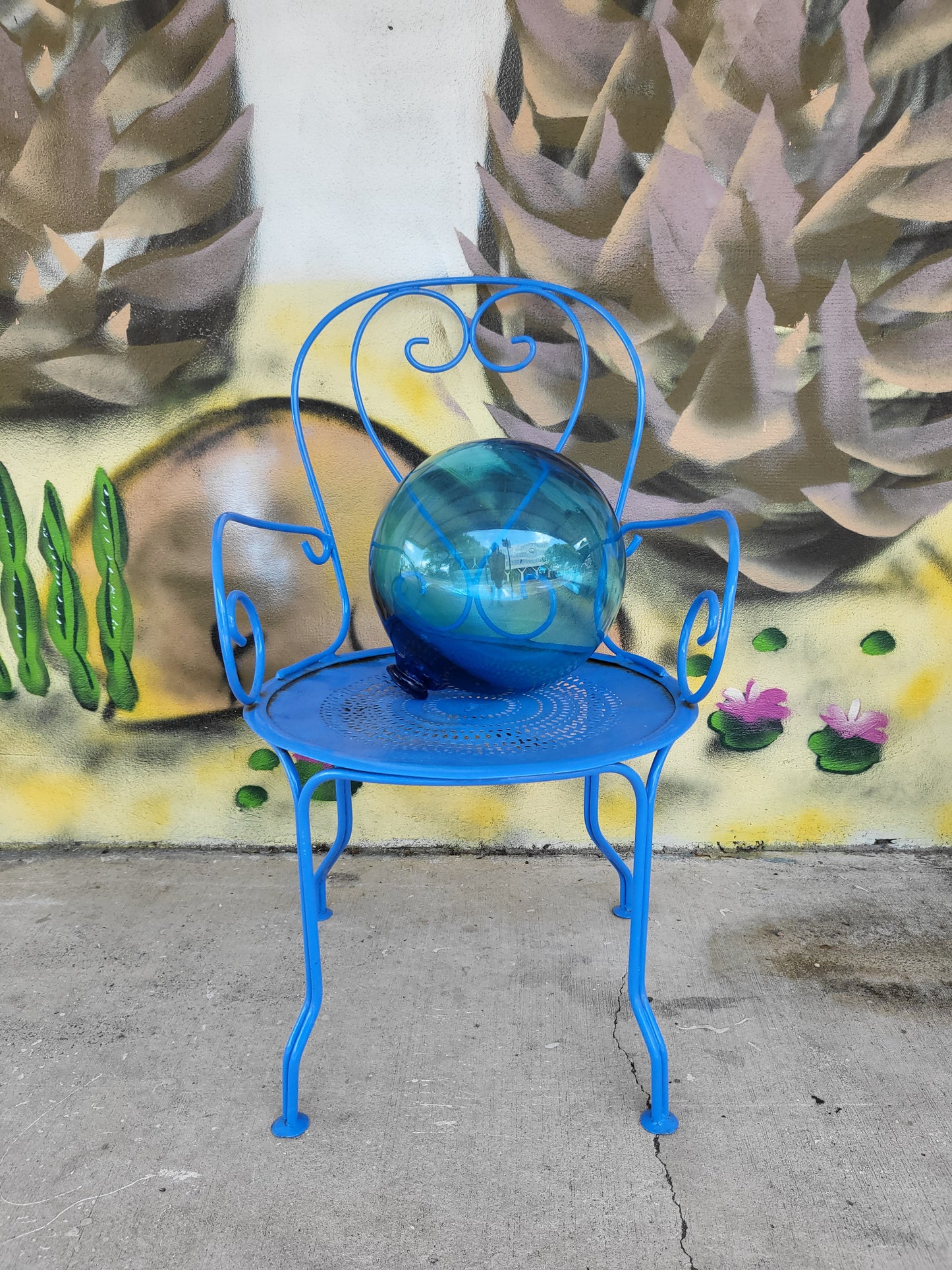 Japanese Blue Glass Fishing Float