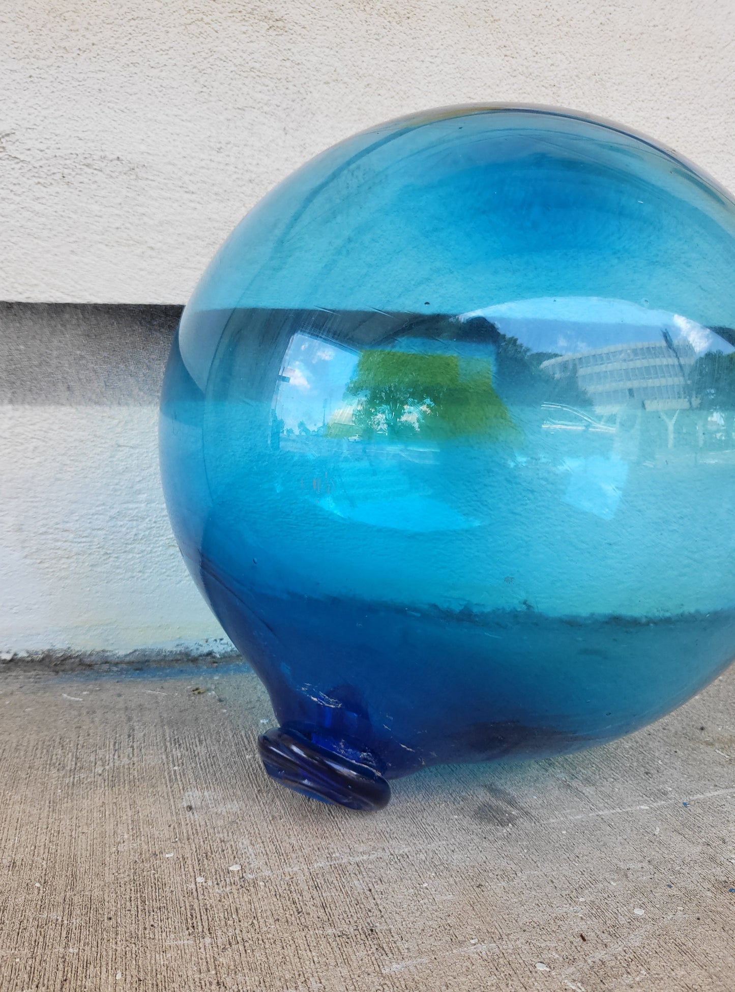 Japanese Blue Glass Fishing Float