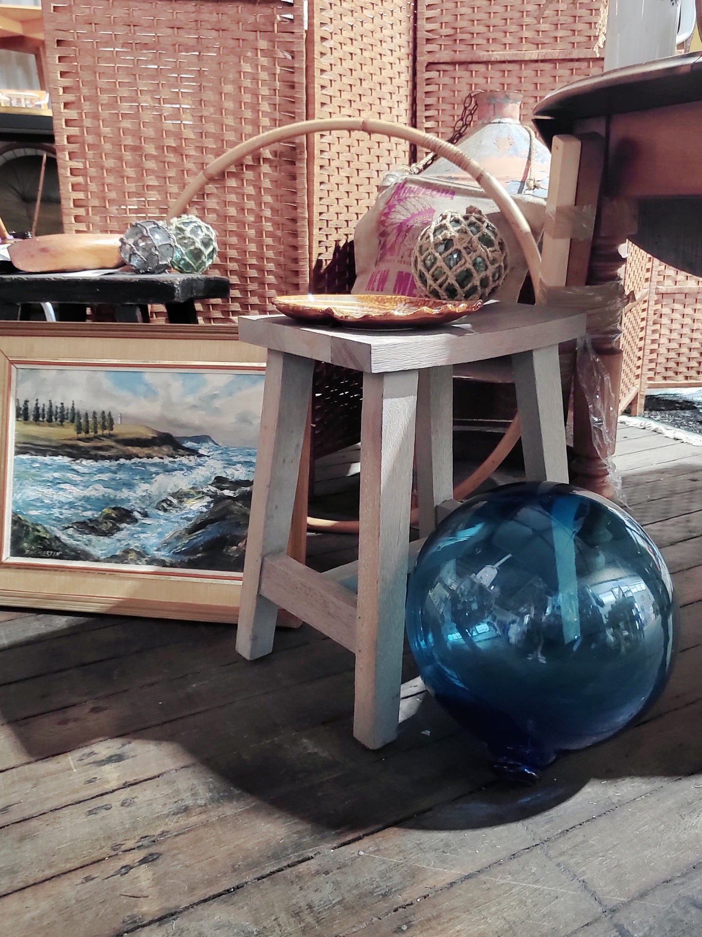 Japanese Blue Glass Fishing Float