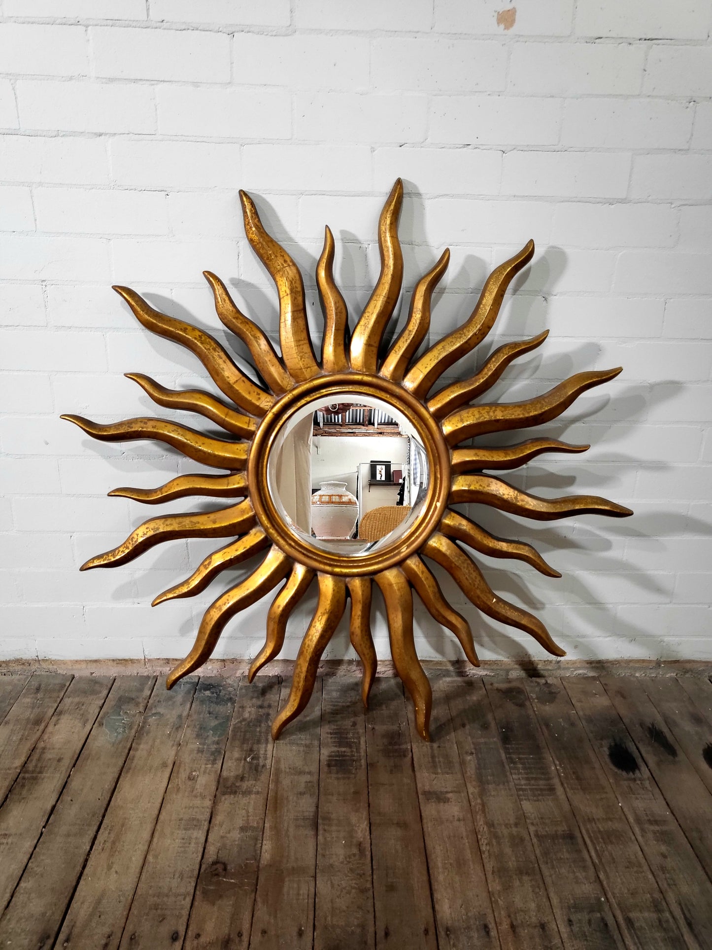 Large Sunburst Gilt Mirror