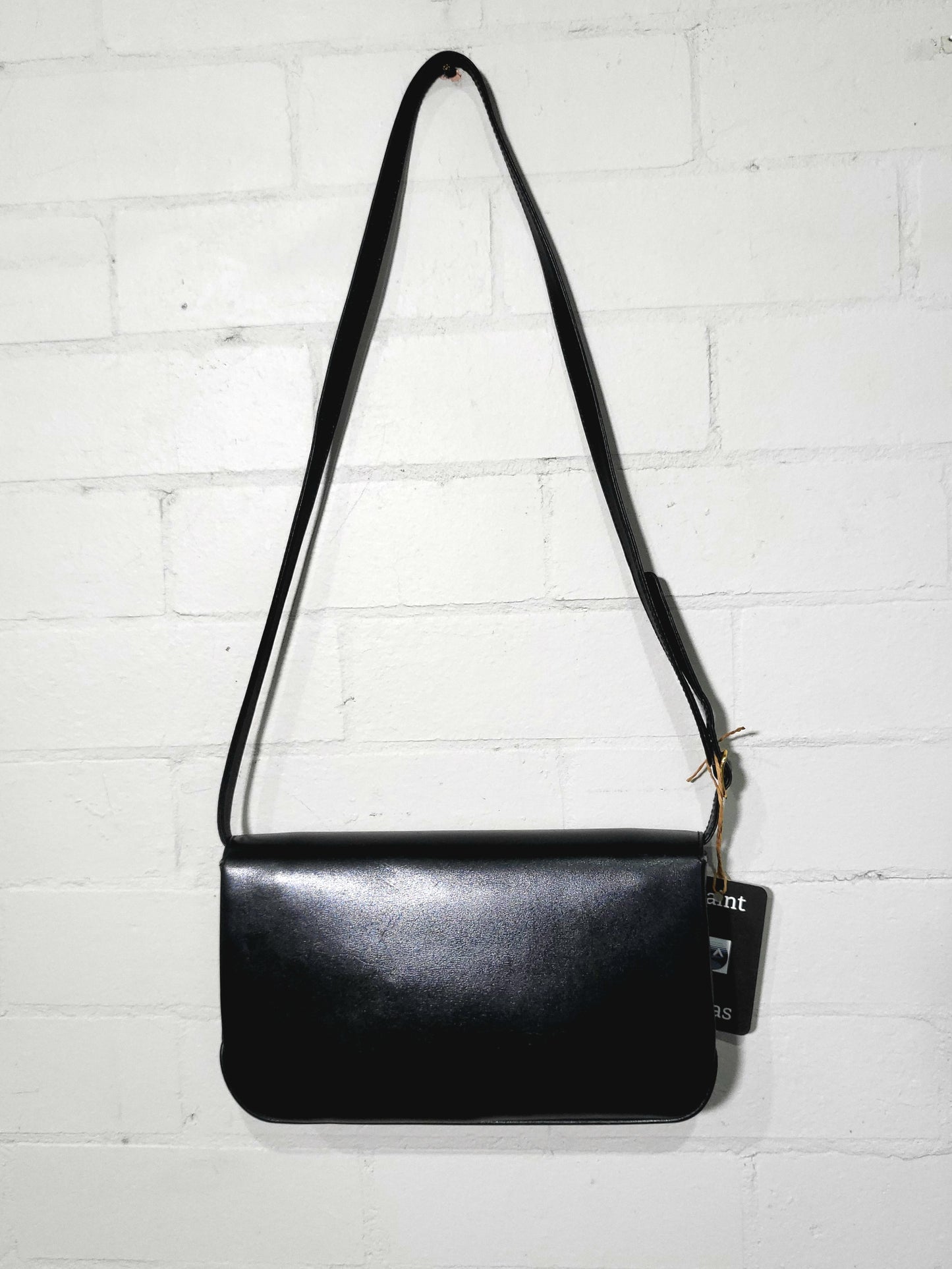BALLY Black Calf Leather Flap Bag