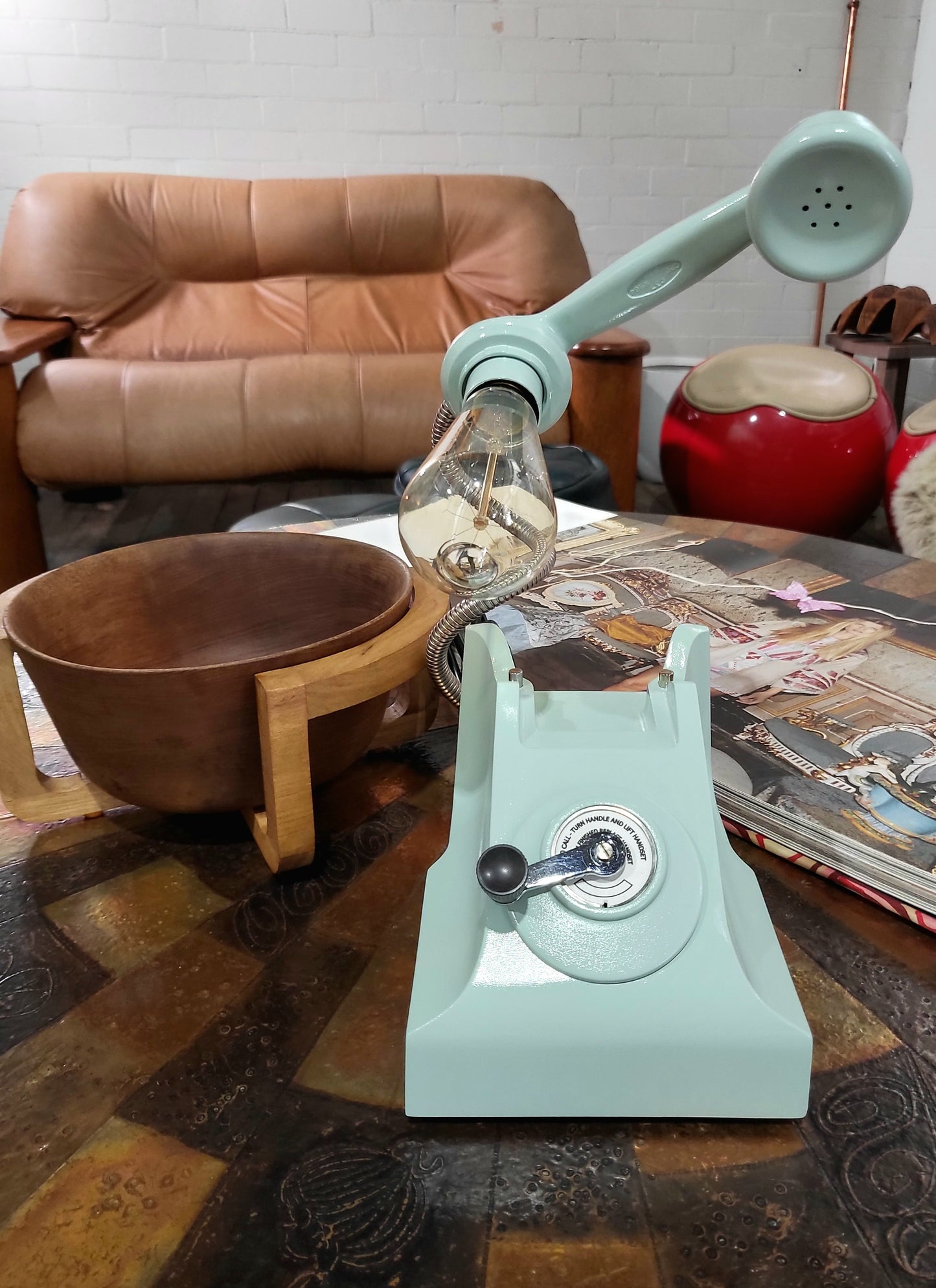 1953 Magneto Table Phone Lamp (Dimmable)