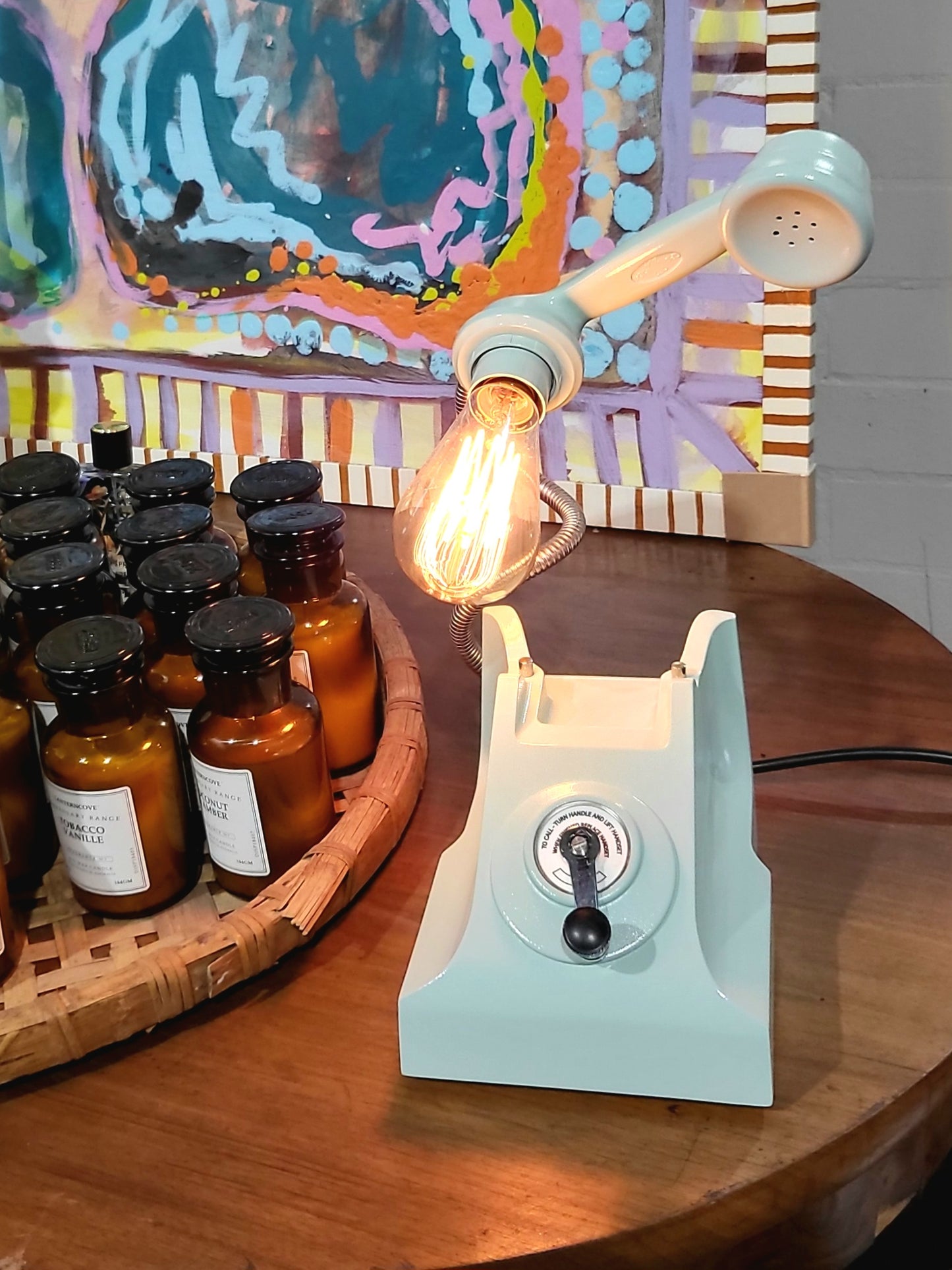 1953 Magneto Table Phone Lamp (Dimmable)
