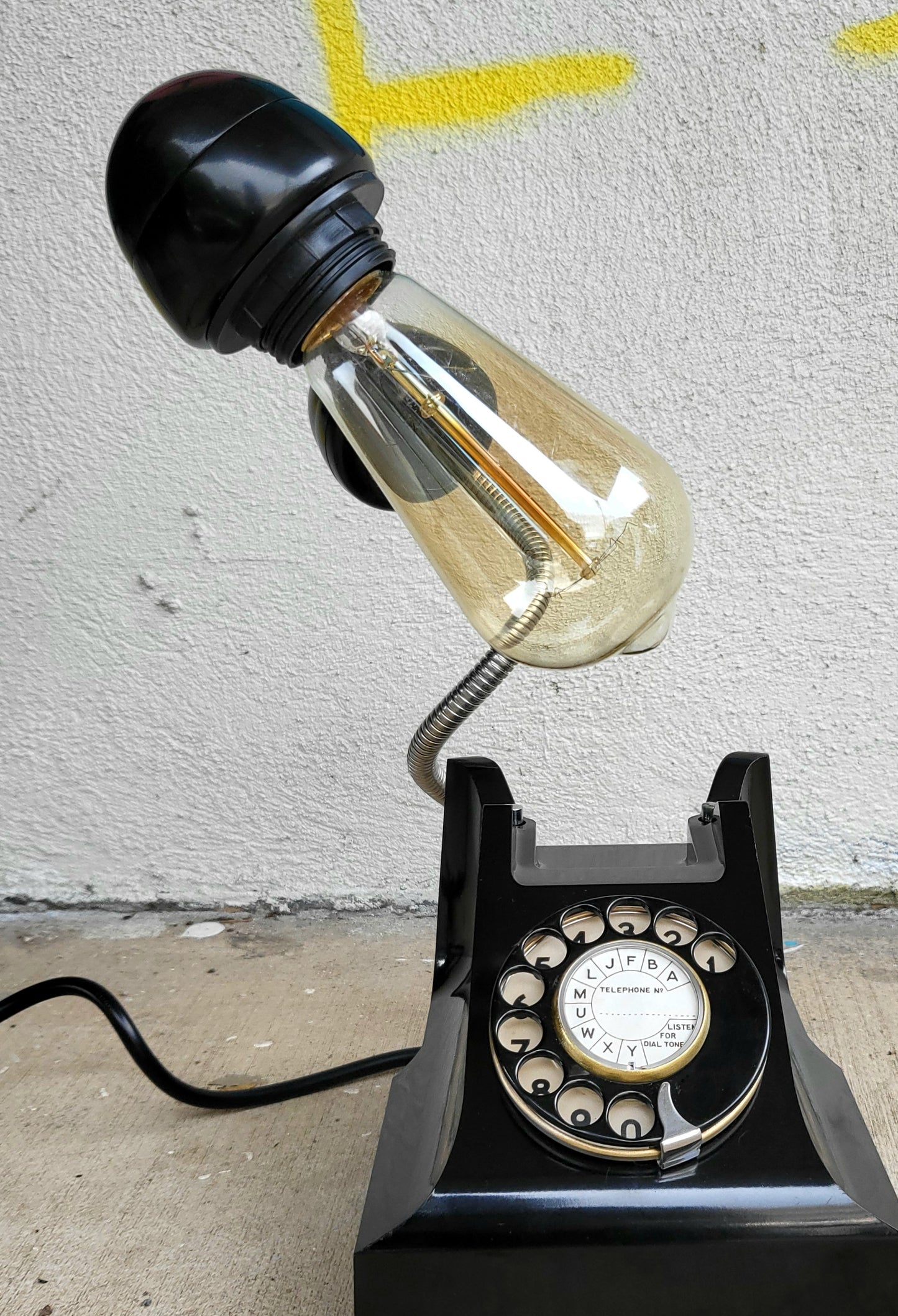 1958 STC Rotary Dial Telephone Lamp (Dimmable Globe)