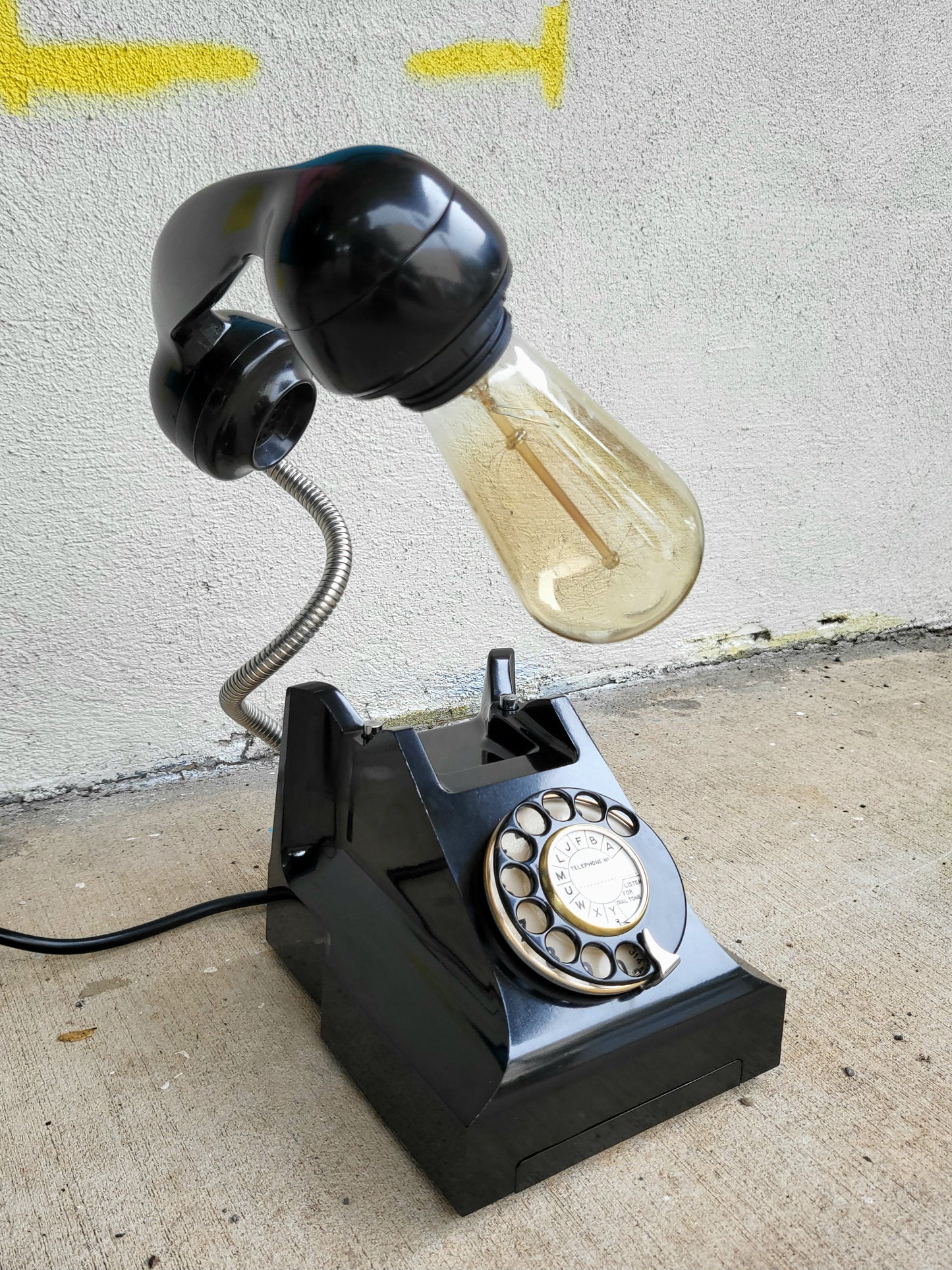 1958 STC Rotary Dial Telephone Lamp (Dimmable Globe)