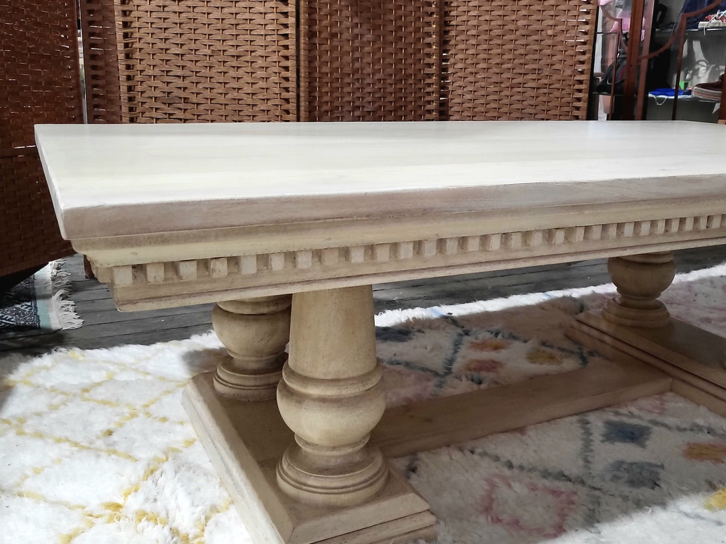 Wisteria Laurent Coffee Table - Biscuit Finish RRP $2199 (SOLD OUT STYLE)