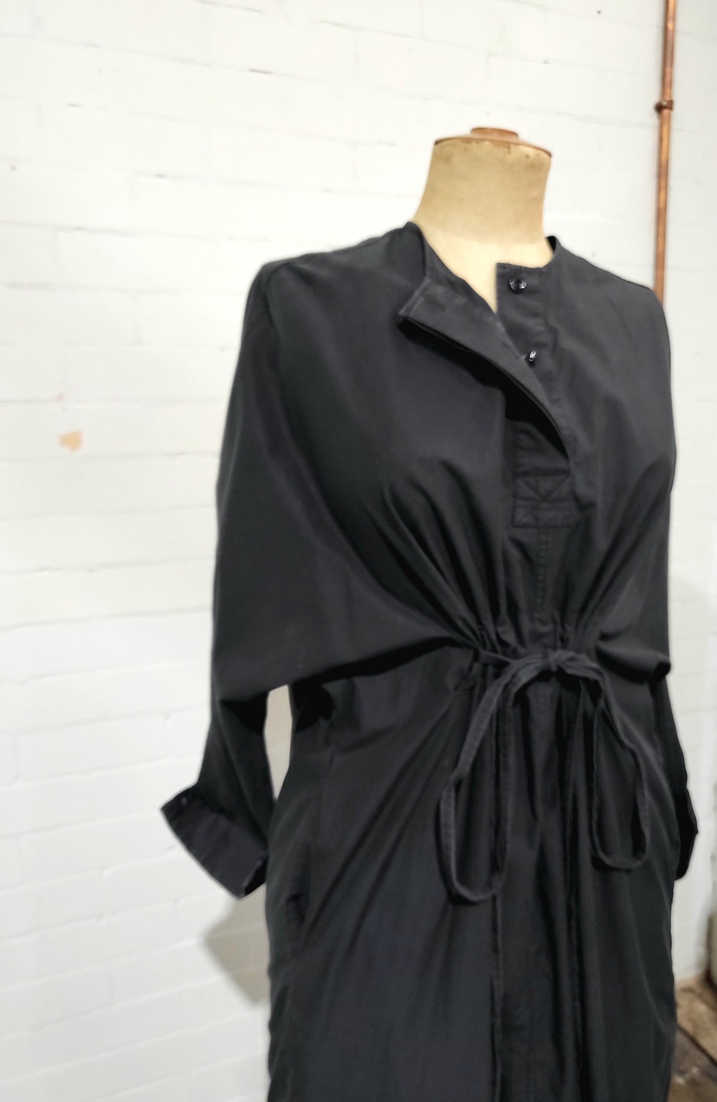 Lee Mathews Oversized Black T-Shirt Dress