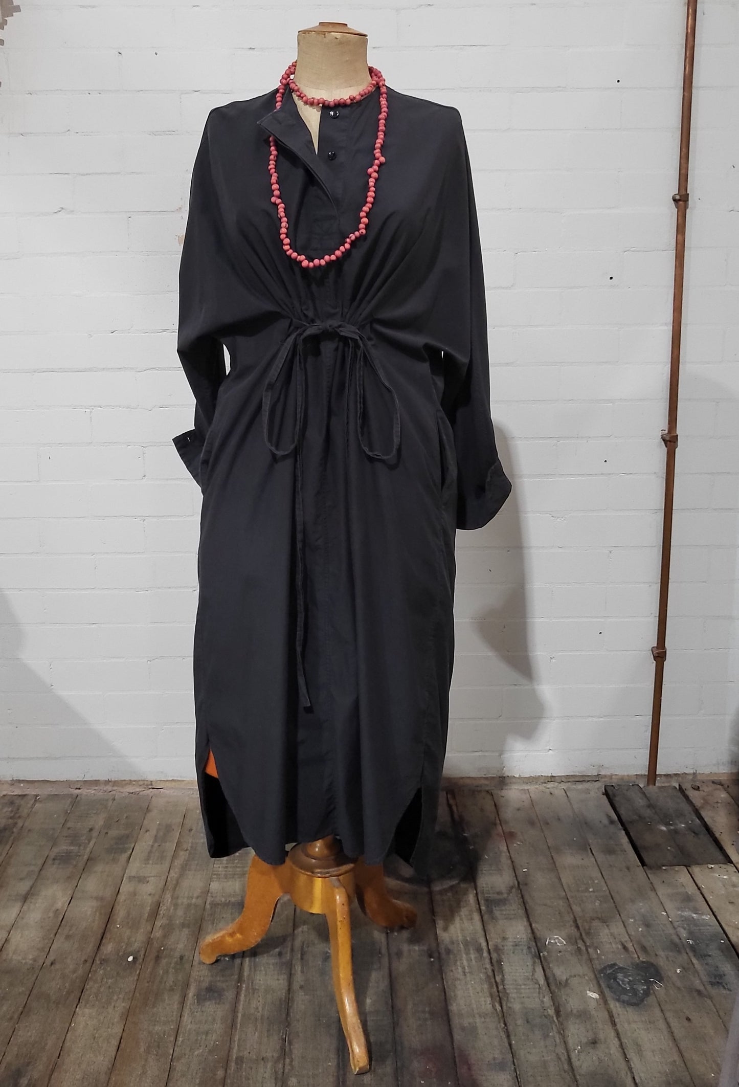 Lee Mathews Oversized Black T-Shirt Dress