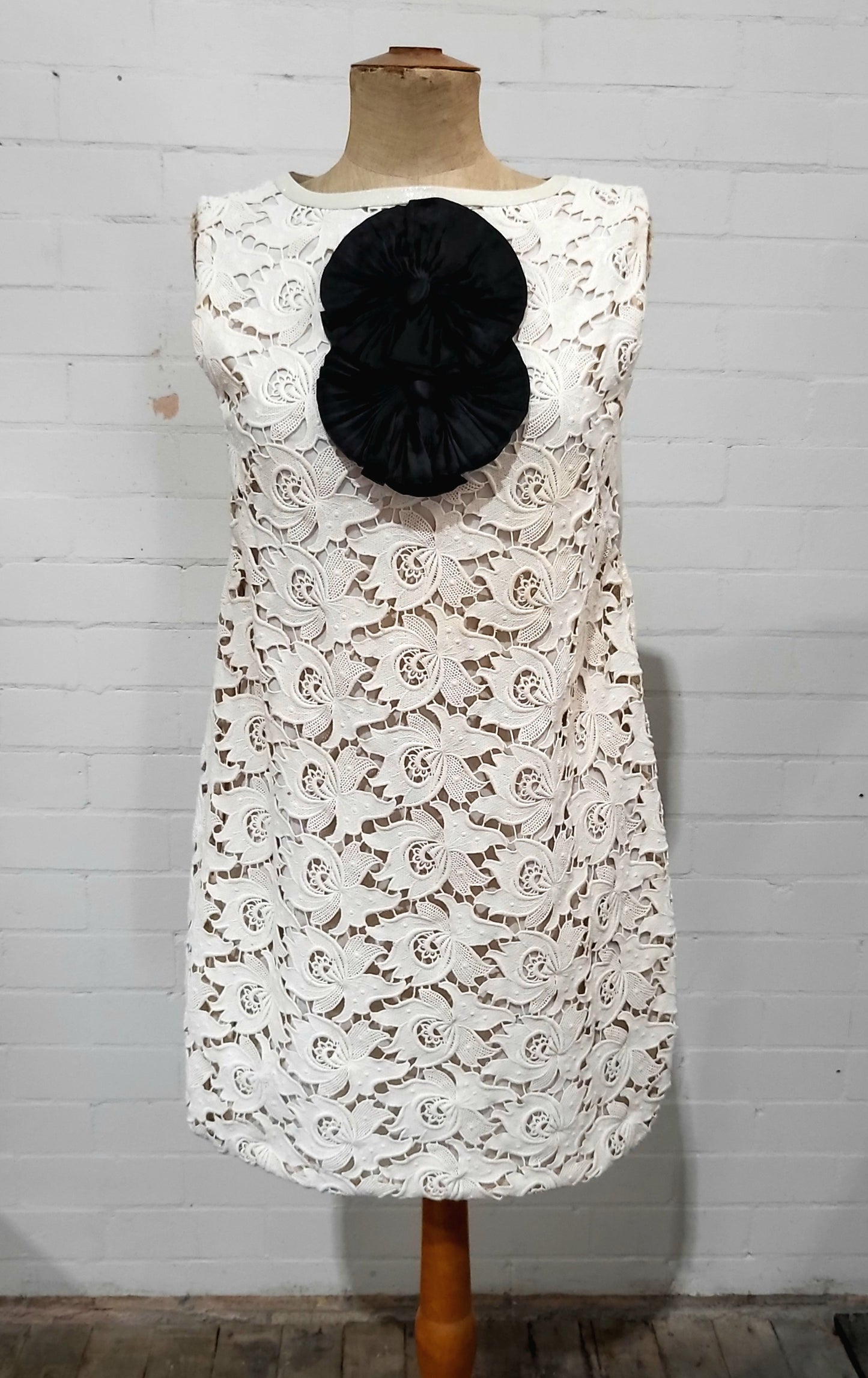 By Malene Birger Off-White Lace Bubble Dress - Size 36