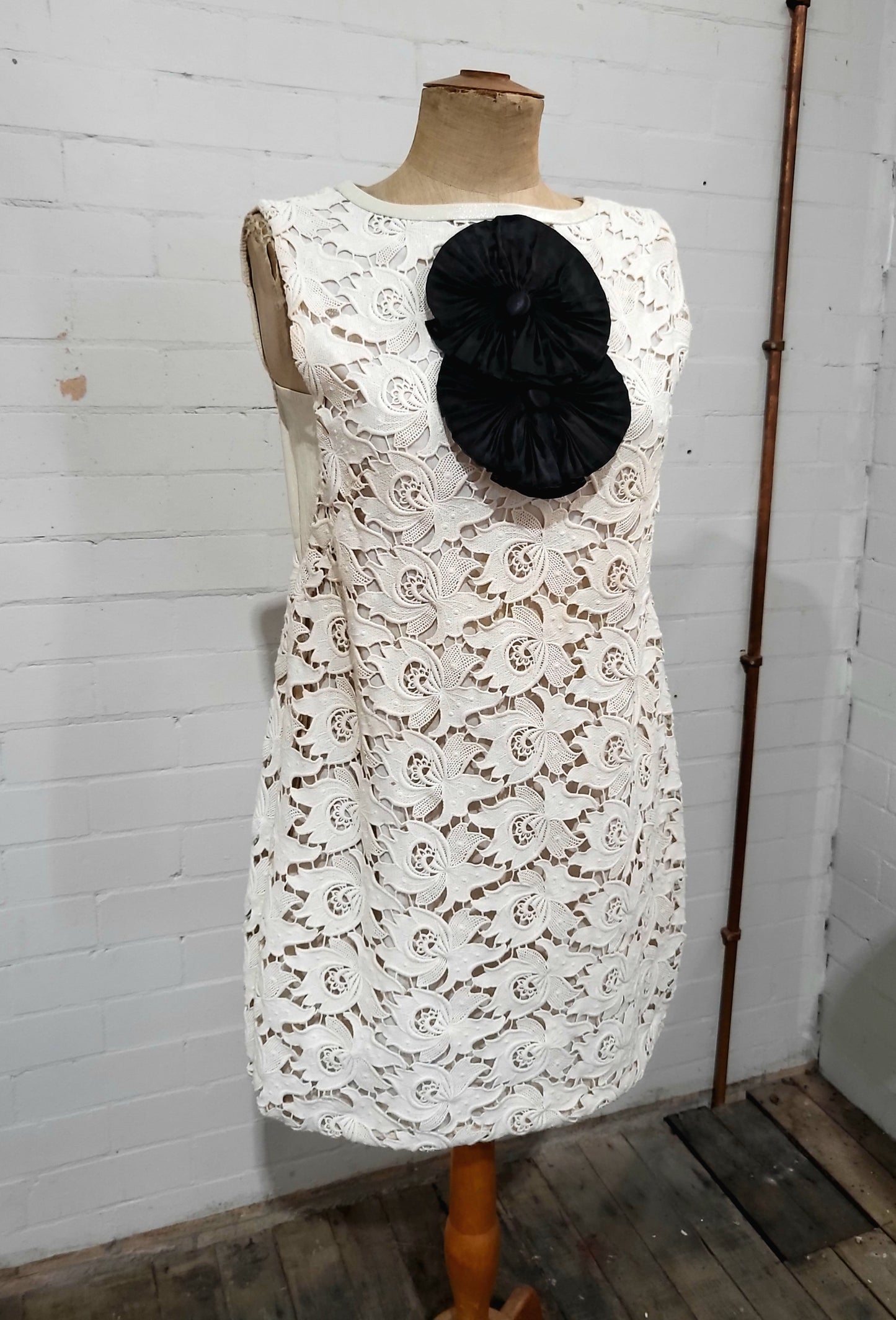 By Malene Birger Off-White Lace Bubble Dress - Size 36