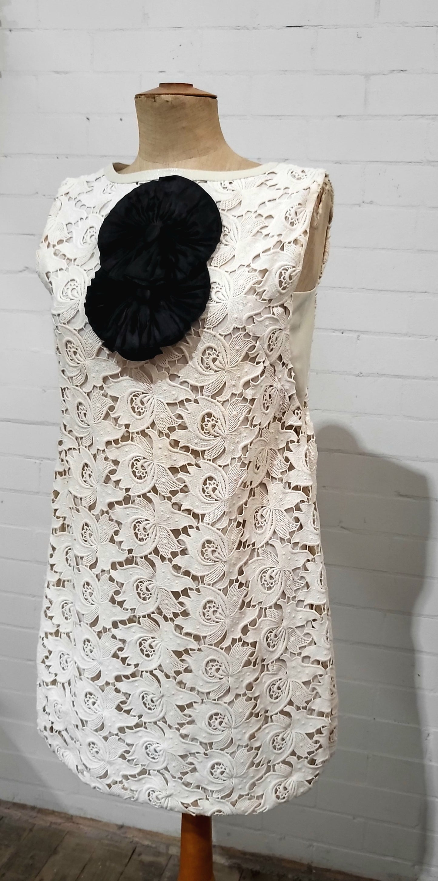 By Malene Birger Off-White Lace Bubble Dress - Size 36