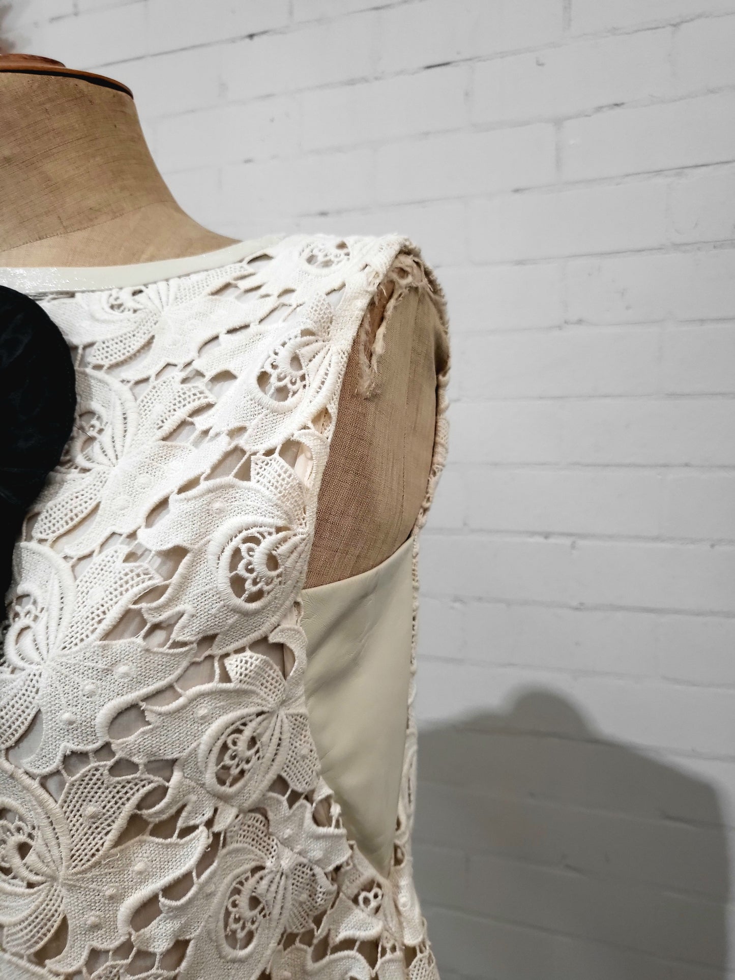 By Malene Birger Off-White Lace Bubble Dress - Size 36