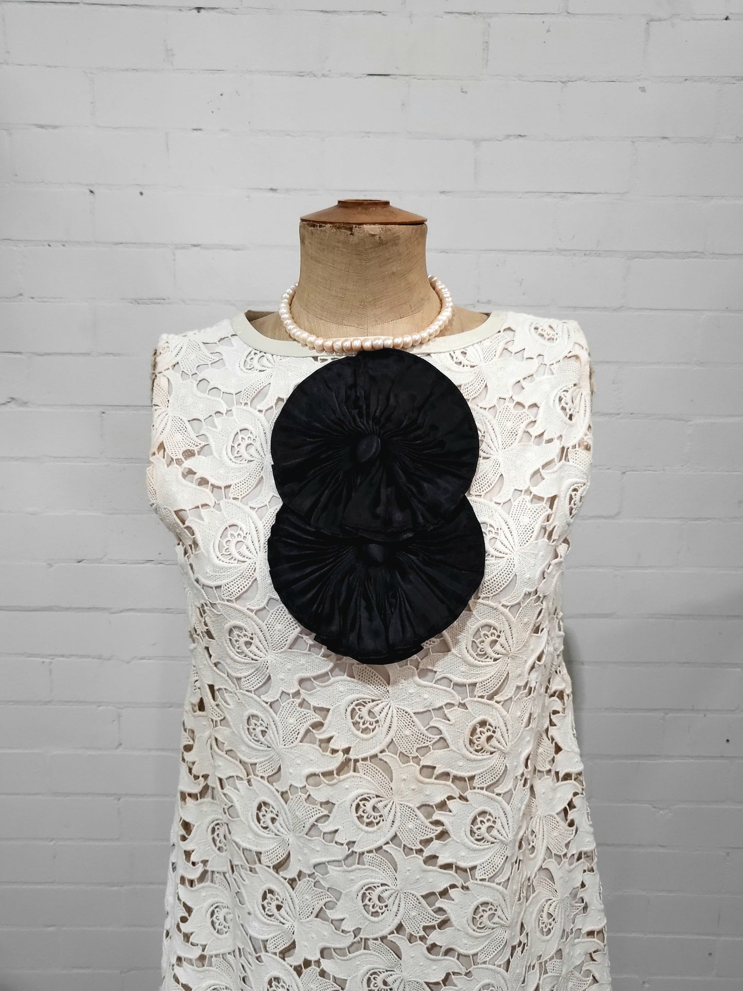 By Malene Birger Off-White Lace Bubble Dress - Size 36