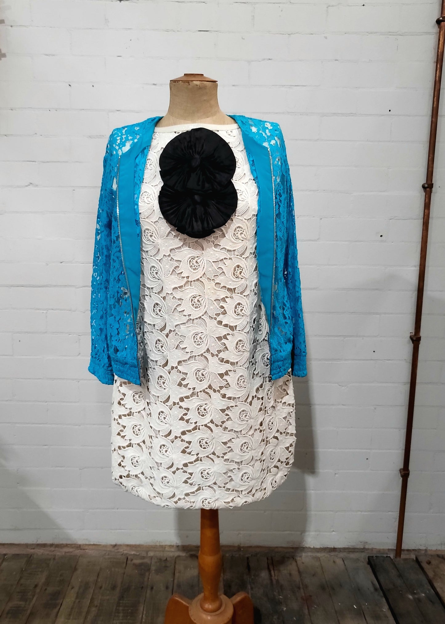 By Malene Birger Off-White Lace Bubble Dress - Size 36