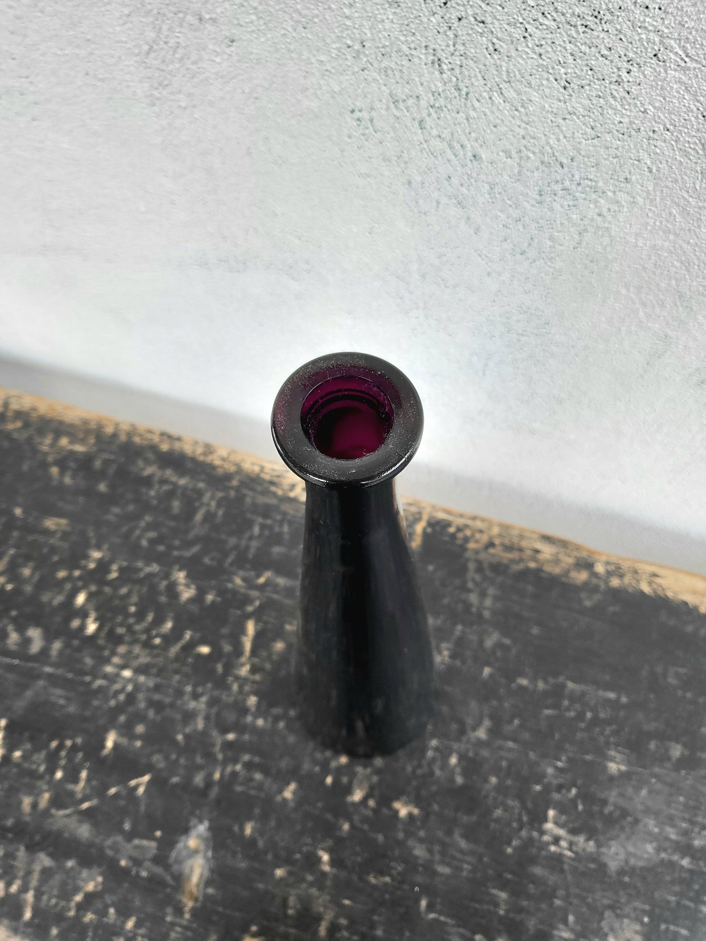 Mid-Century Empoli Glass Genie Bottle - Purple, 67cm