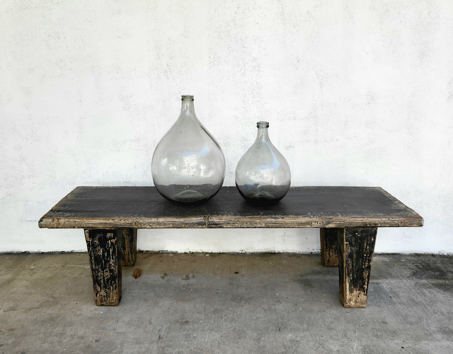 Antique Italian Clear Glass Demijohns