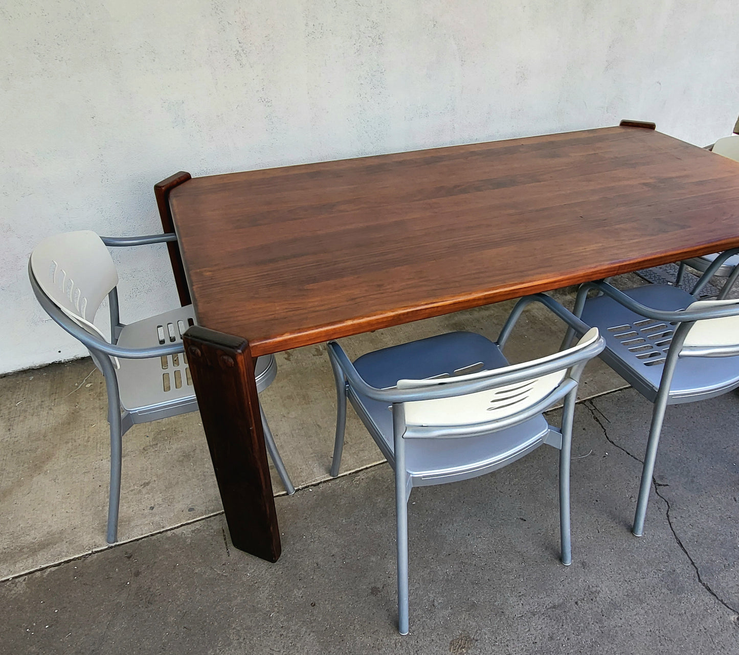 Vintage Post and Rail Dining Table - Solid Timber