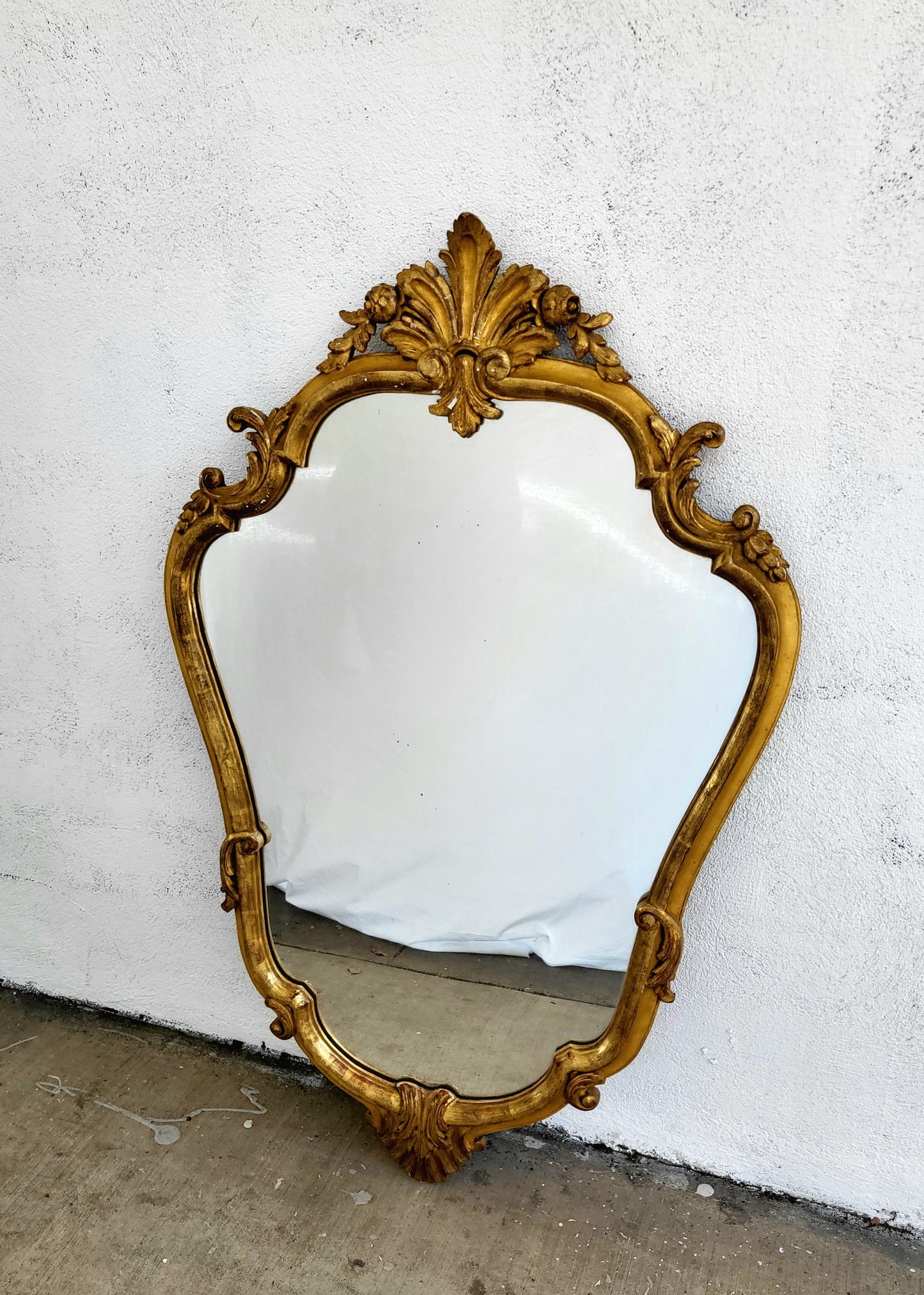 Antique French Rococo-Style Gilt Mirror - 19th Century