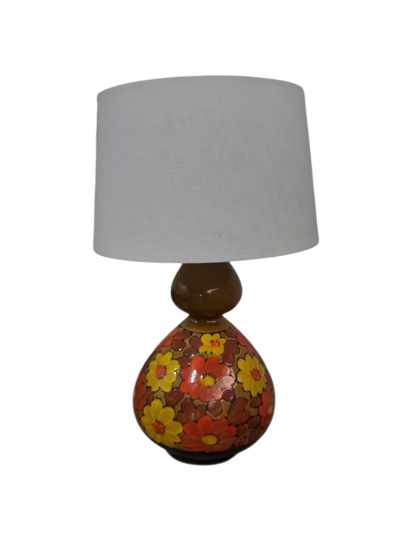 Italian Hand-Painted Ceramic Table Lamp - Bitossi Style (Vintage)