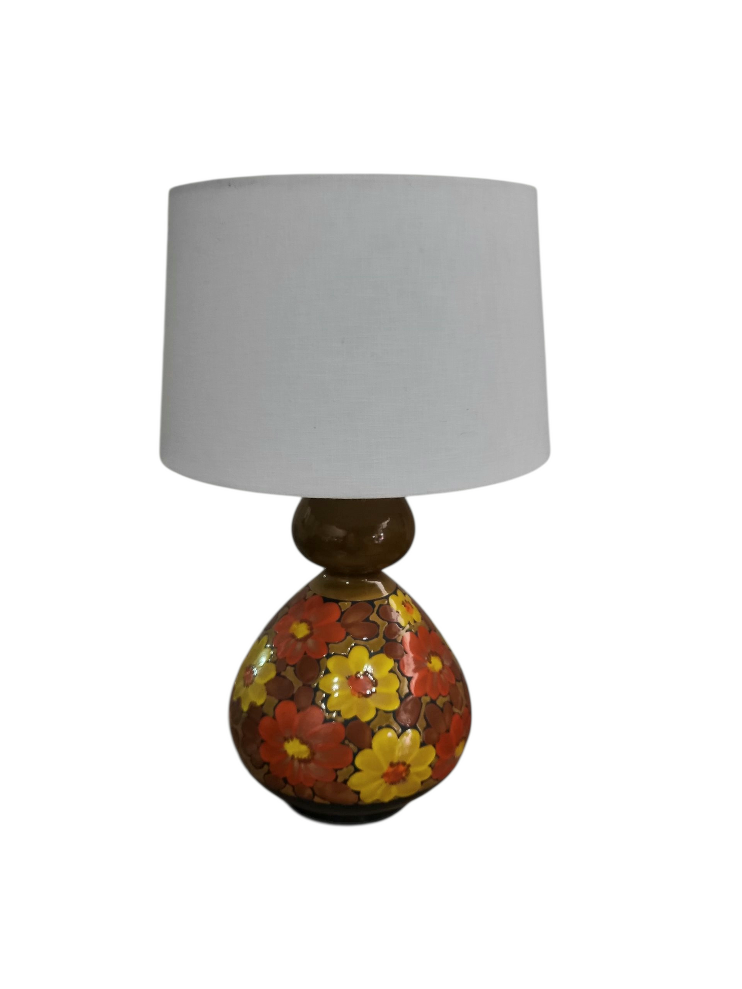 Italian Hand-Painted Ceramic Table Lamp - Bitossi Style (Vintage)