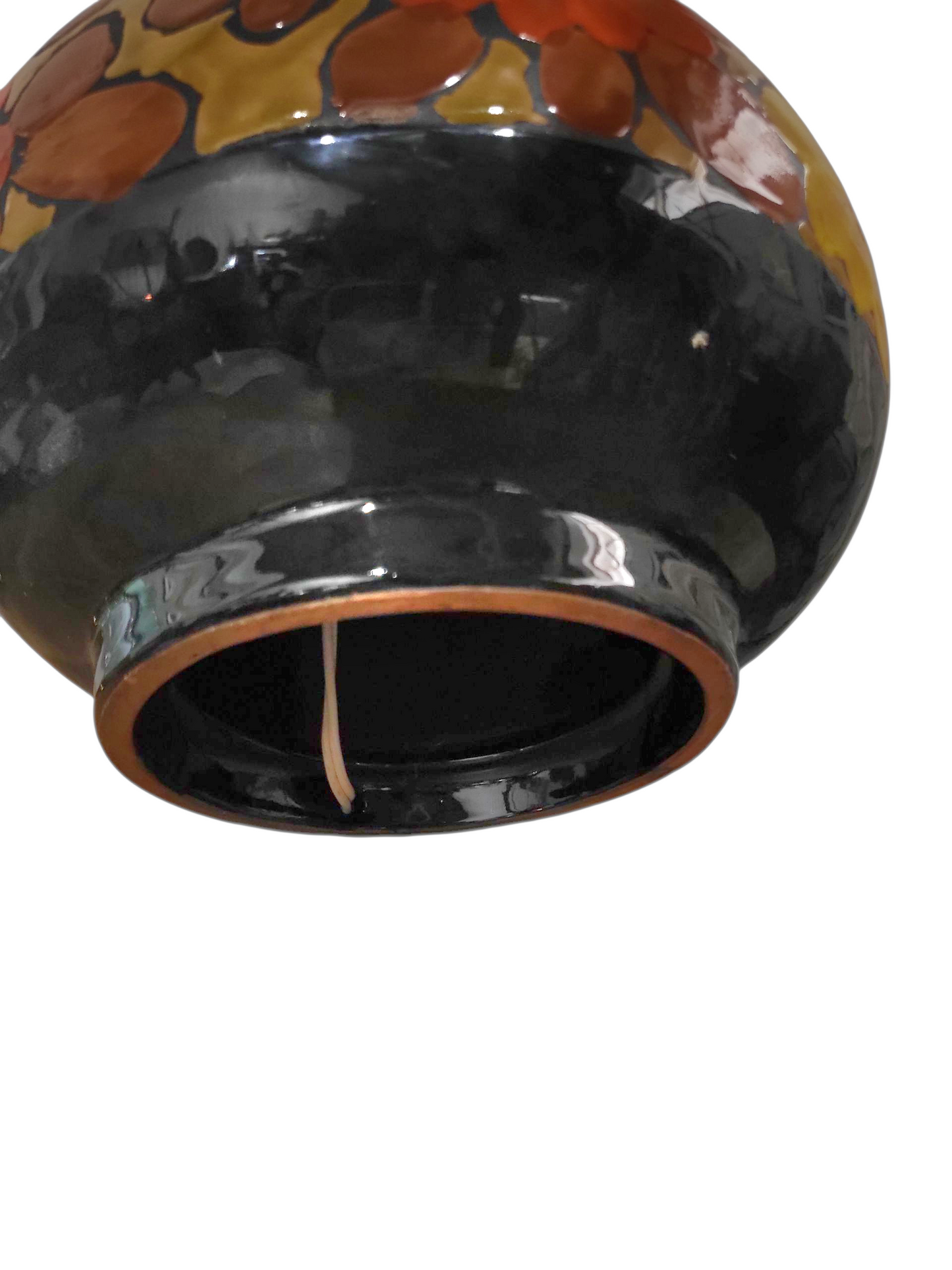 Italian Hand-Painted Ceramic Table Lamp - Bitossi Style (Vintage)