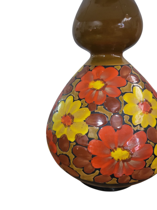 Italian Hand-Painted Ceramic Table Lamp - Bitossi Style (Vintage)