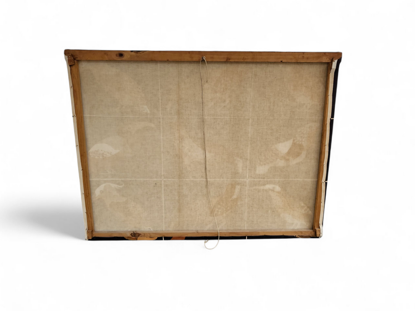 MId-Century Vintage Fabric Wall Panel with Stylised Birds