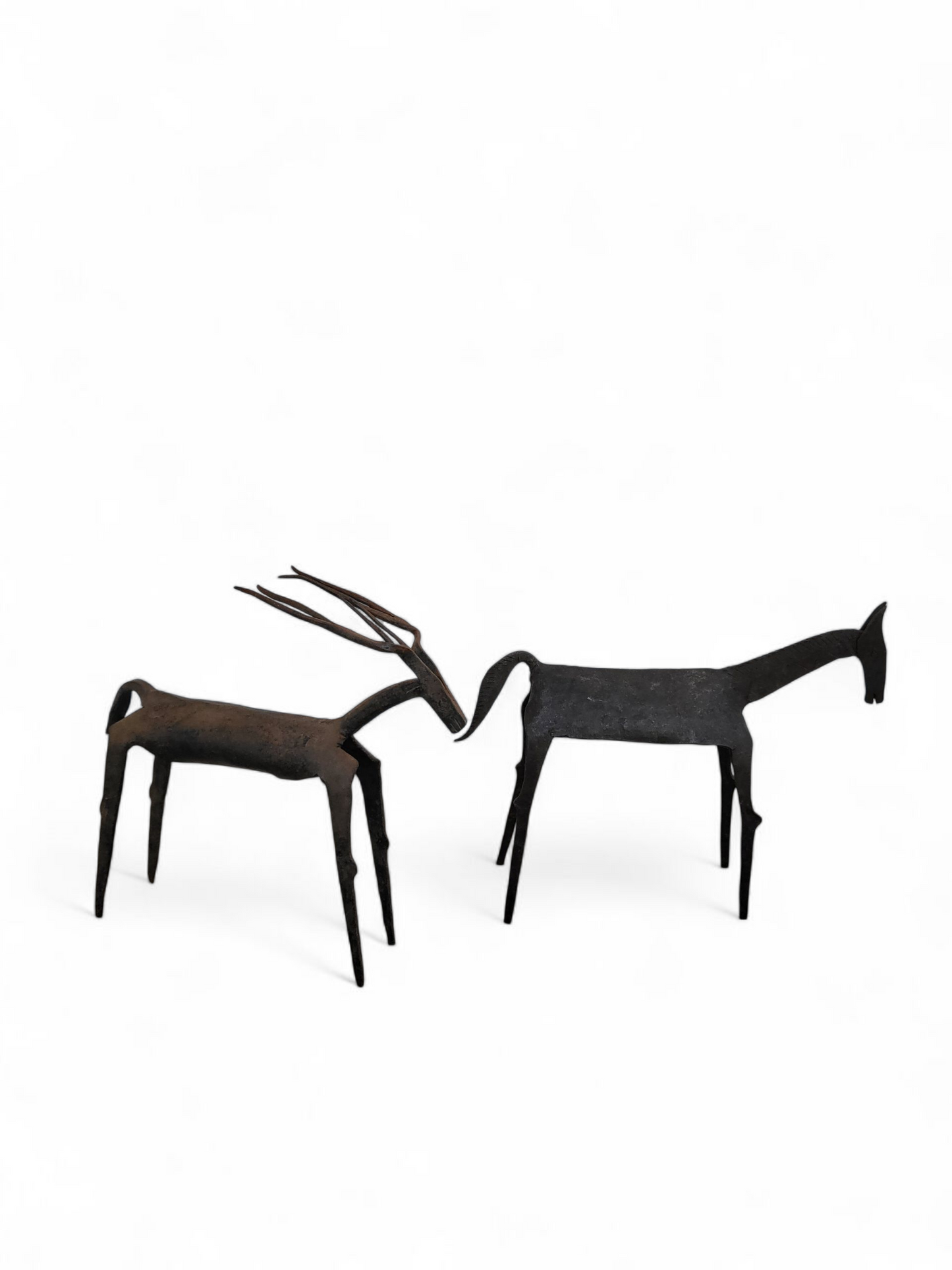 Brutalist Iron Horse Sculpture