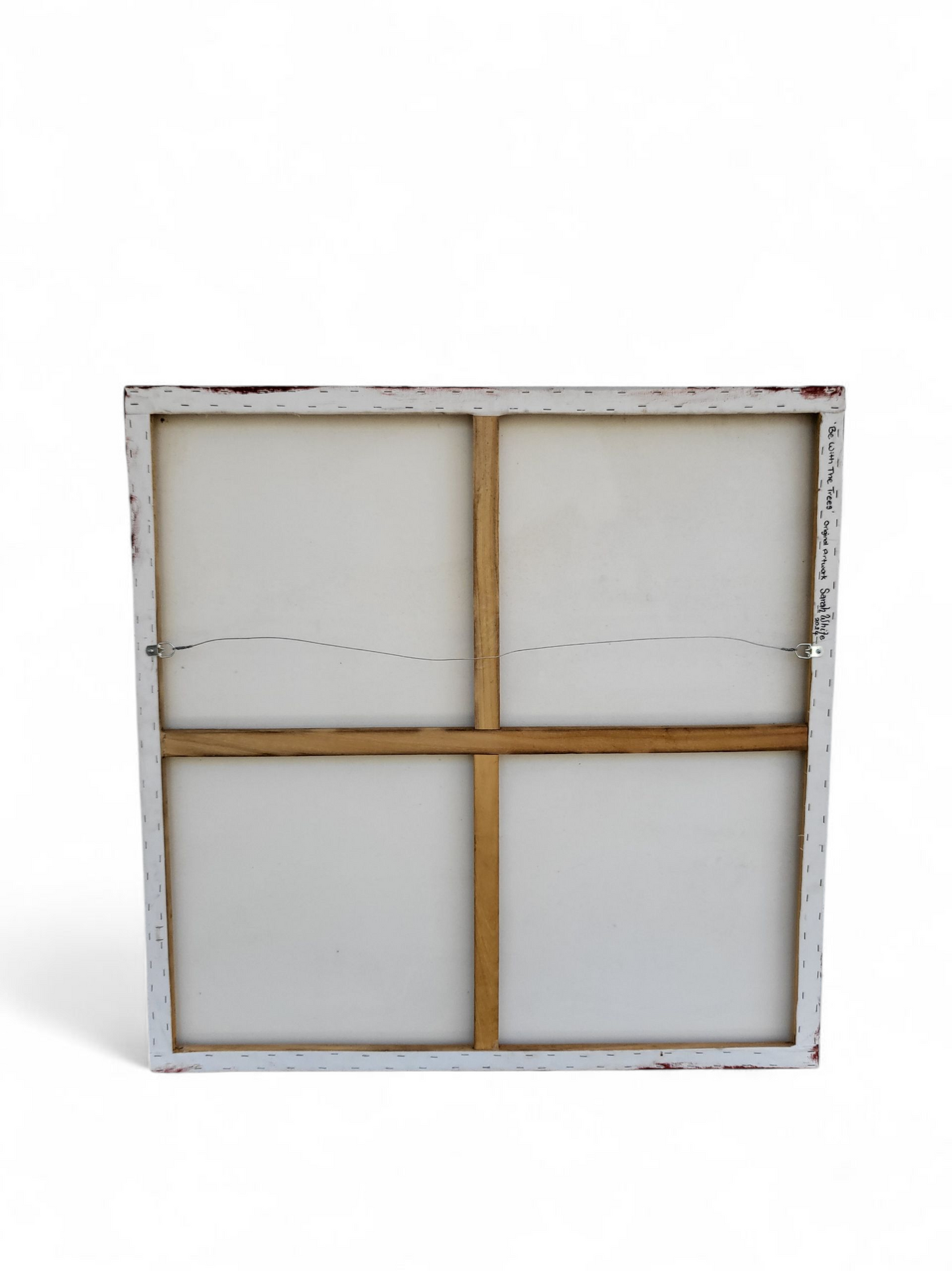 Abstract Acrylic Painting with Sand - "Be With The Trees"