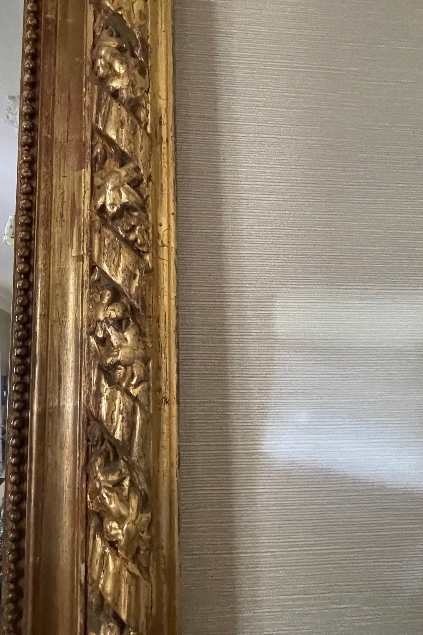 French Giltwood & Gesso Mirror, c.1860