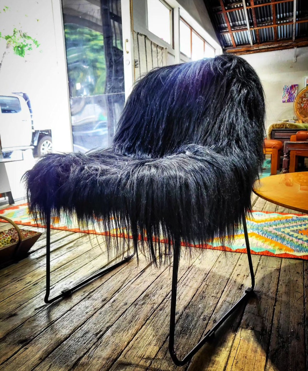 Bespoke Black Yak Hair Chair