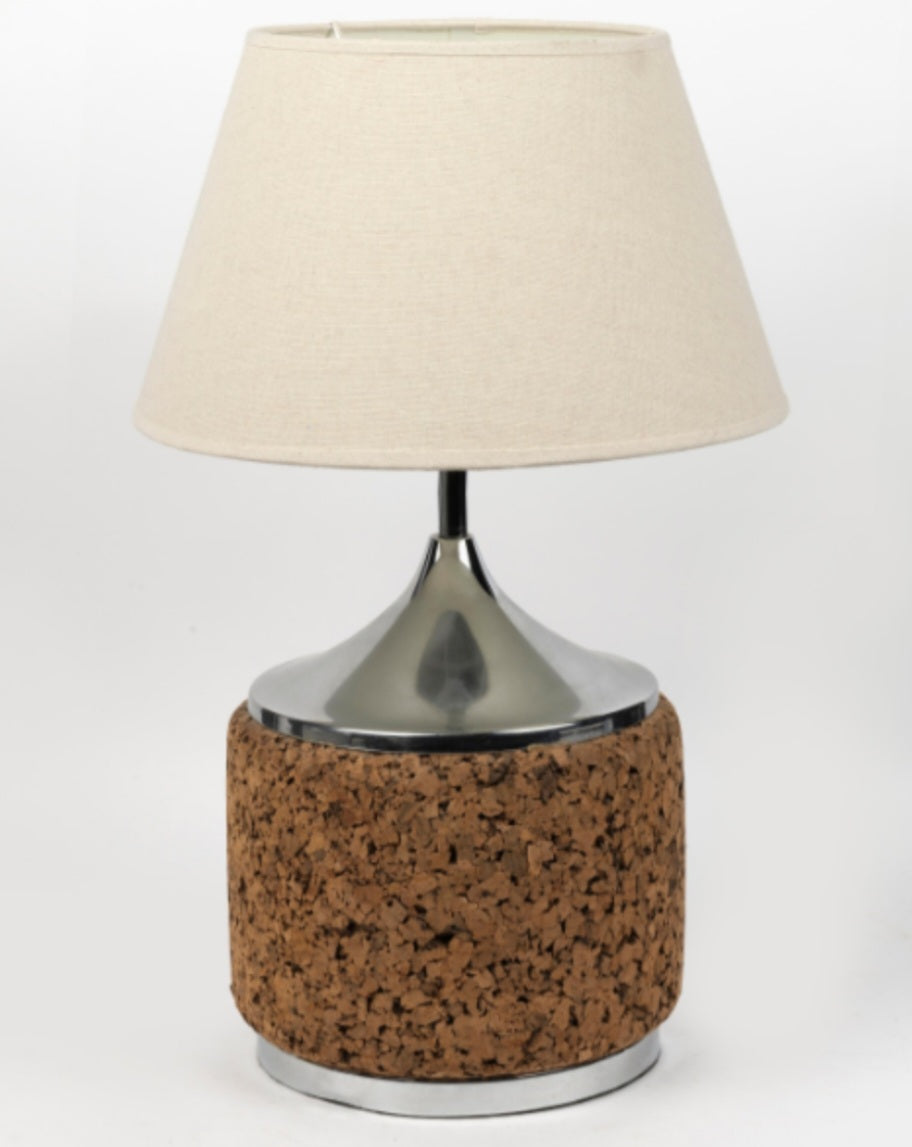 Mid-Century Cork Table Lamp