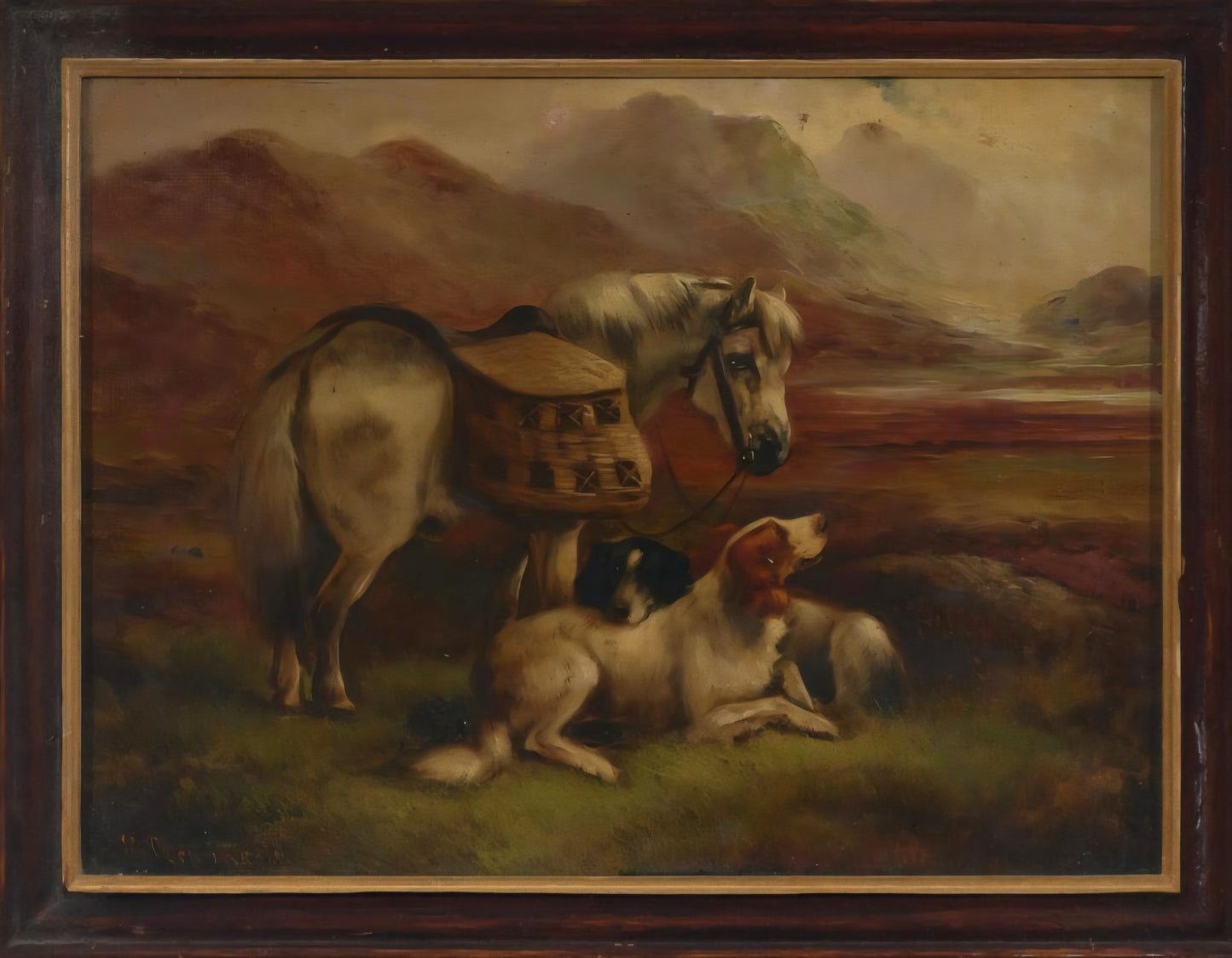 Pair of British antique Highland landscapes, Robert Cleminson, c.1860s