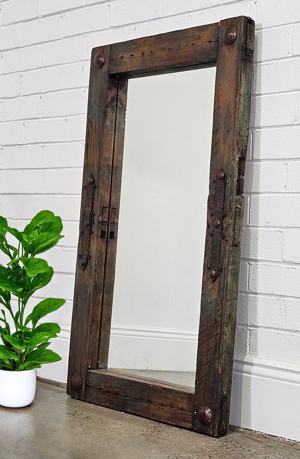 Rustic Recycled Hardwood Mirror