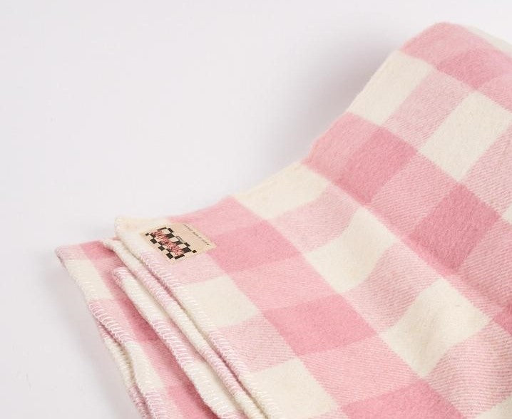 NZ Wool Vintage Check Blanket