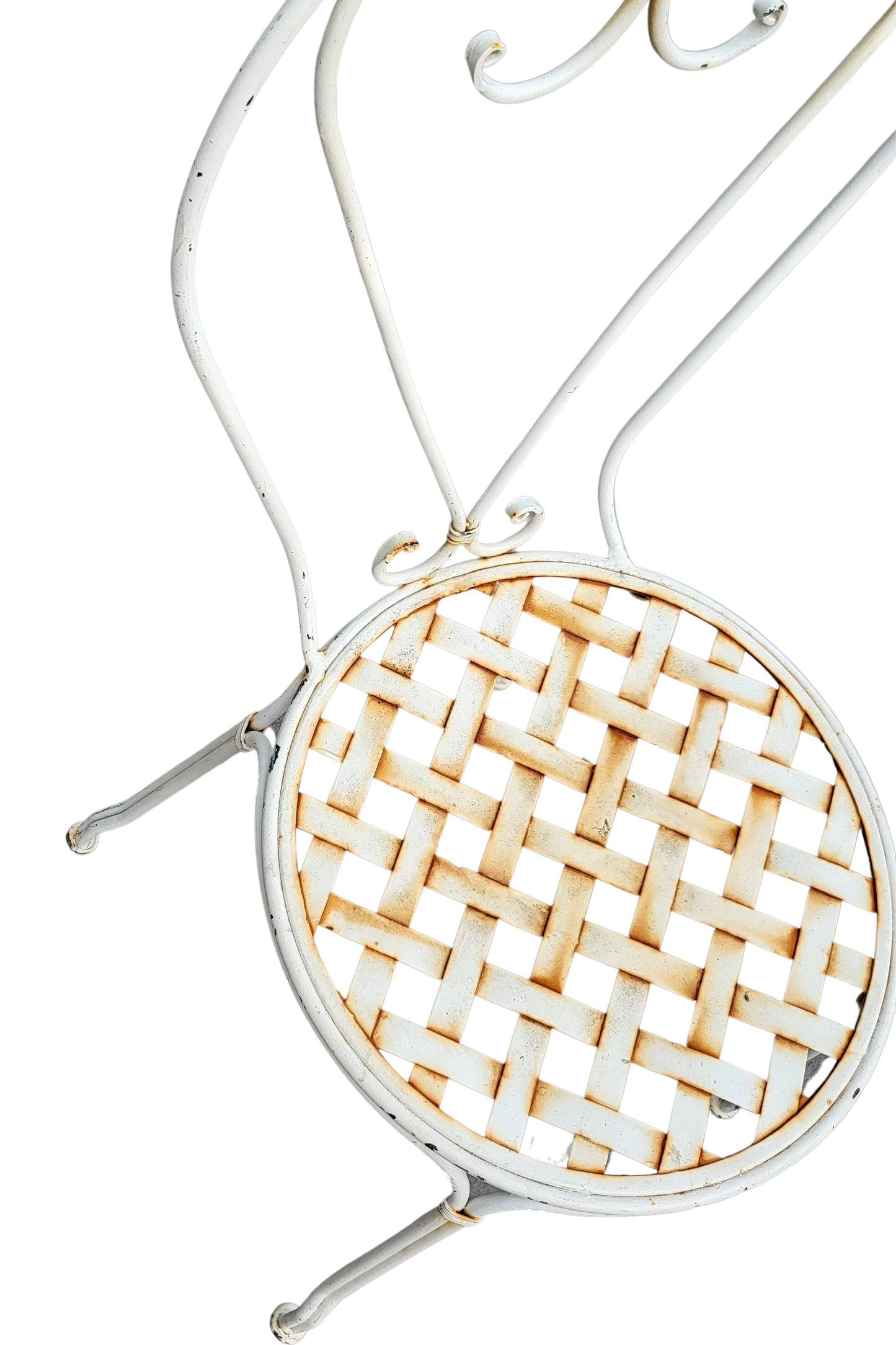 Pair of Antique French Wrought Iron Garden Chairs