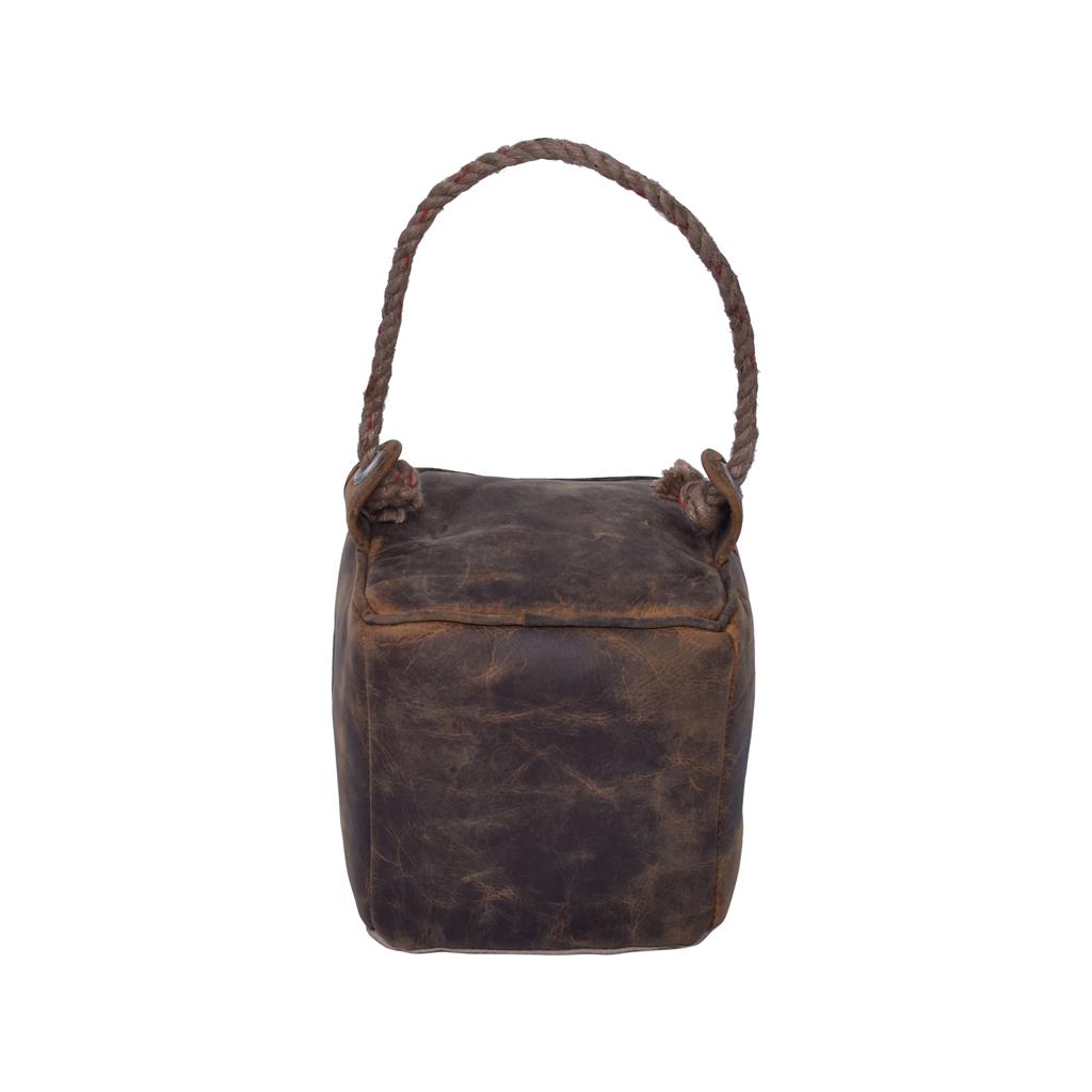 Buffed Vegan Leather Door Stopper - Cube