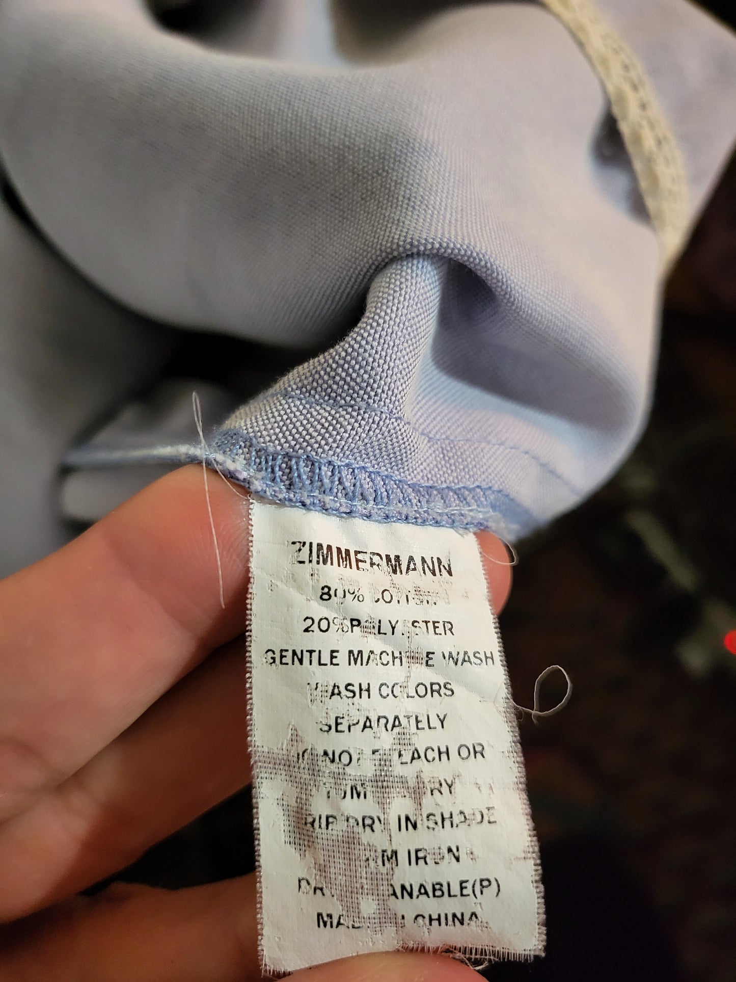 Zimmermann care label