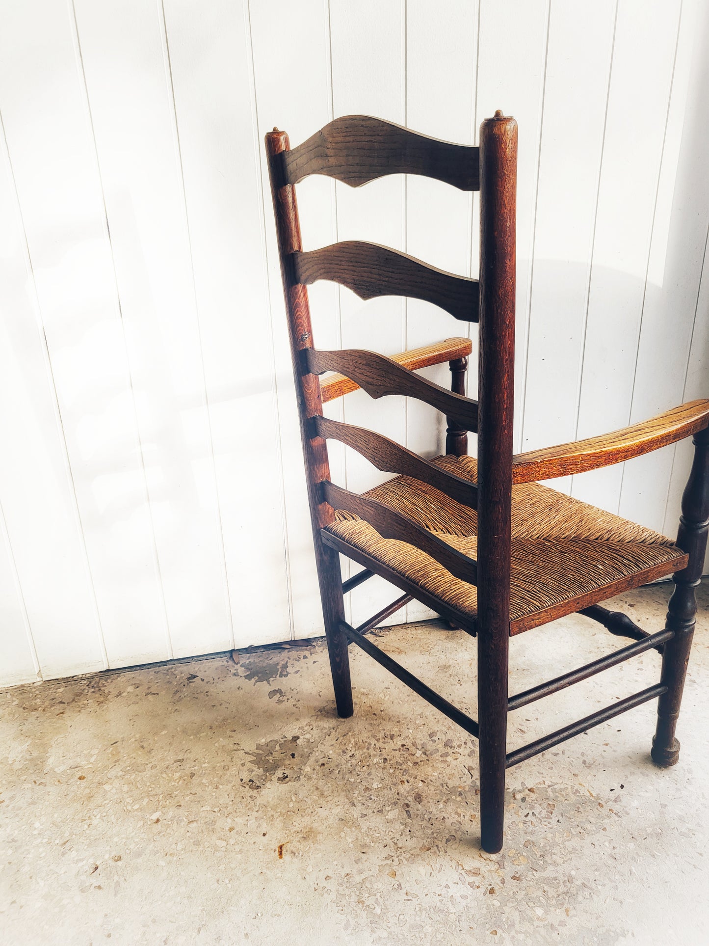 Antique 19th Century Wooden Ladder Back Chair