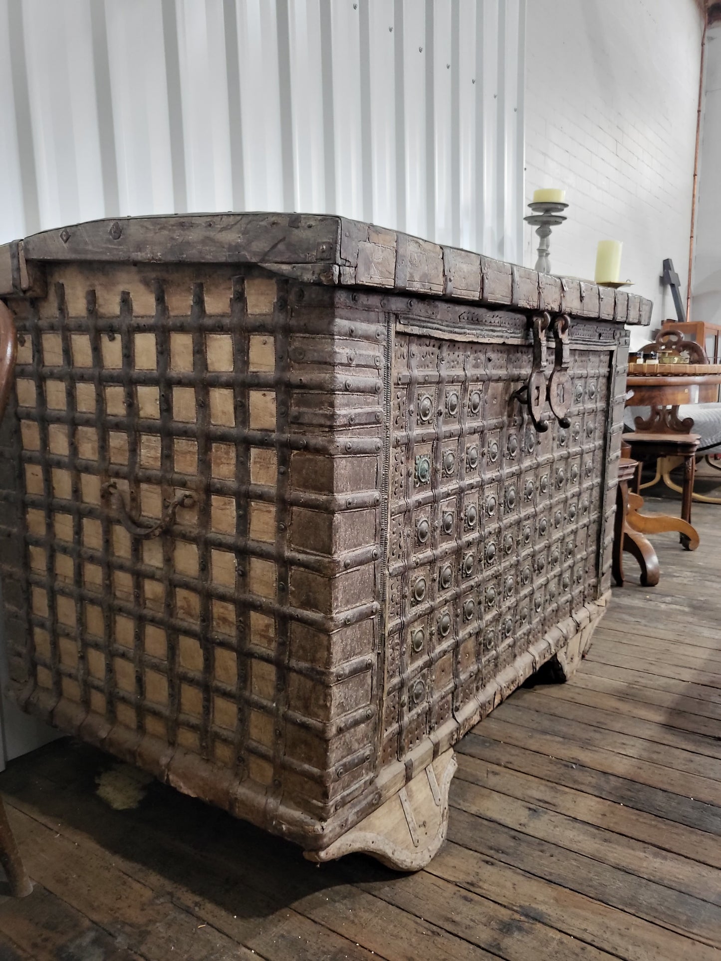 Antique 19th Century Indian Dowry Chest