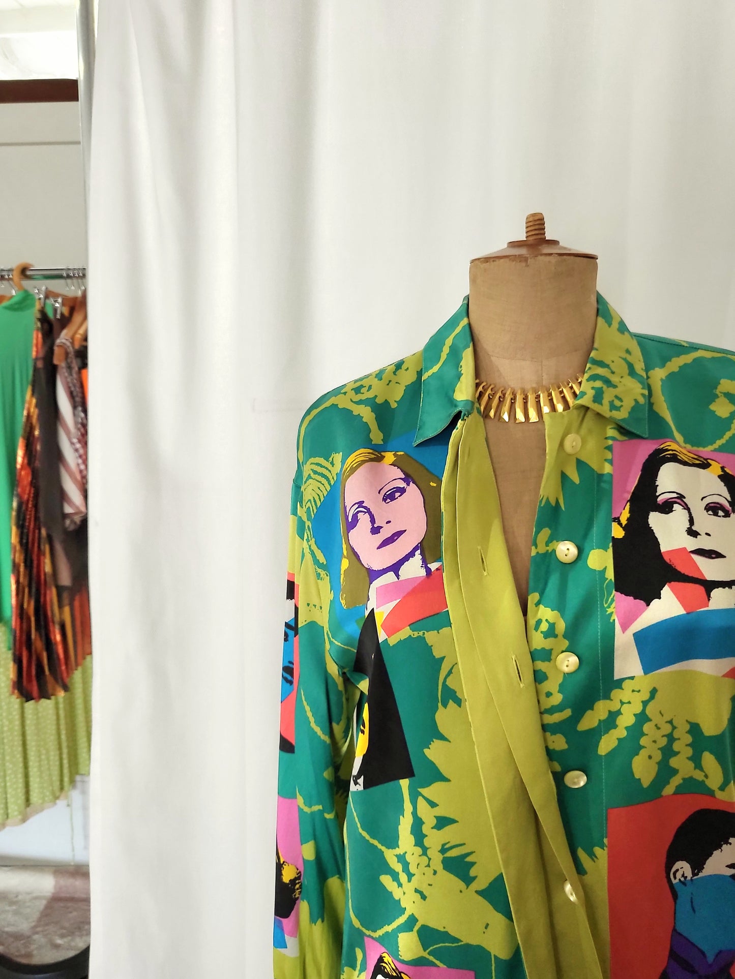 Vintage ESCADA Pop-Art Silk Shirt