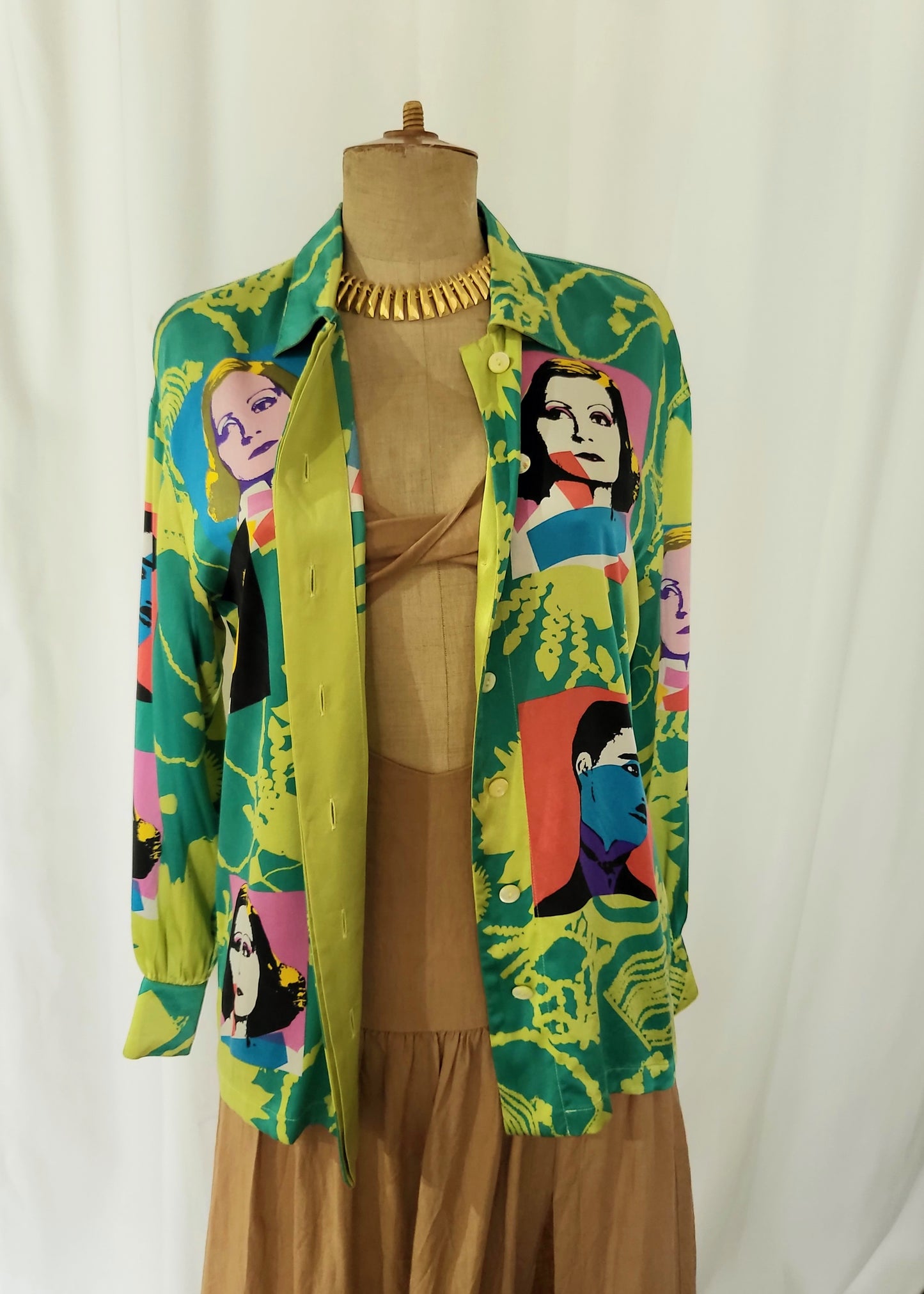 Vintage ESCADA Pop-Art Silk Shirt