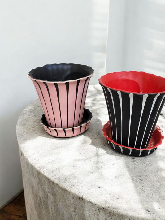 Rare - Collector's Pair of Barsony Mid-Century Planters