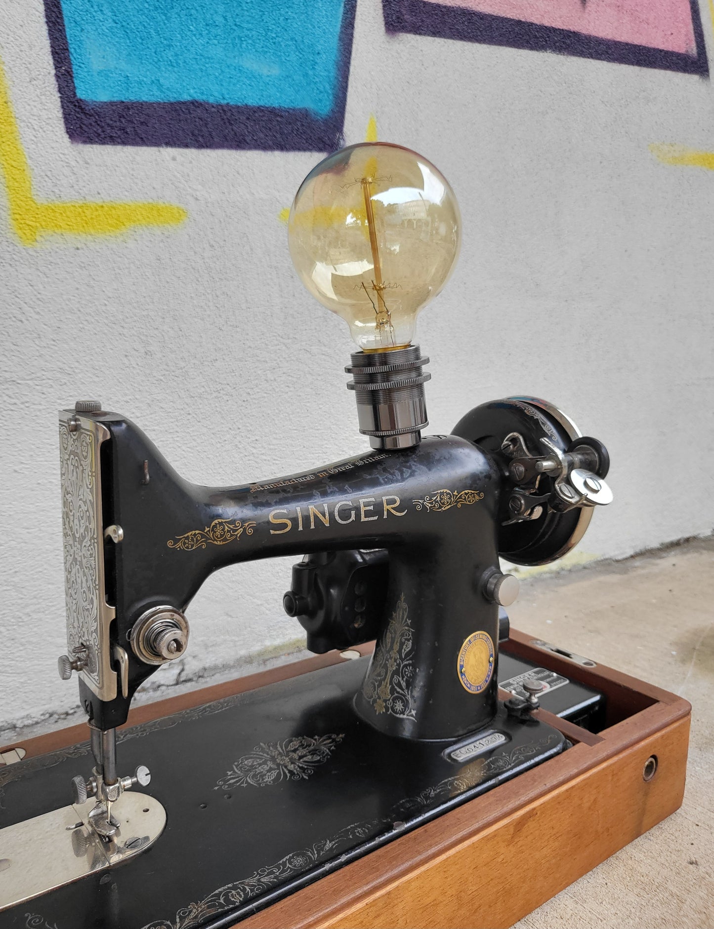 1950 Singer 99K Sewing Machine Lamp (DIMMABLE)